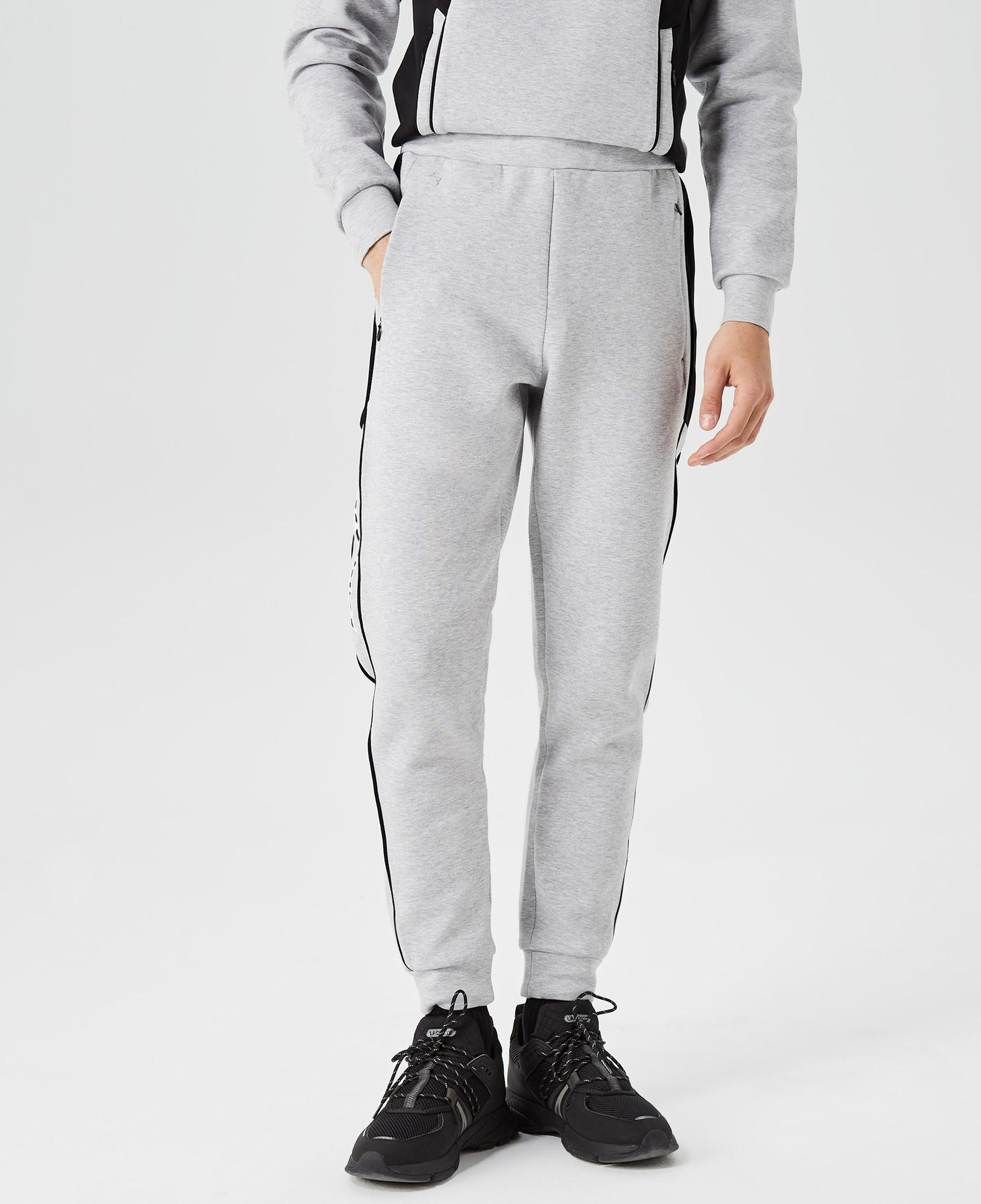 Erkek Slim Fit Baskılı Gri Eşofman Altı