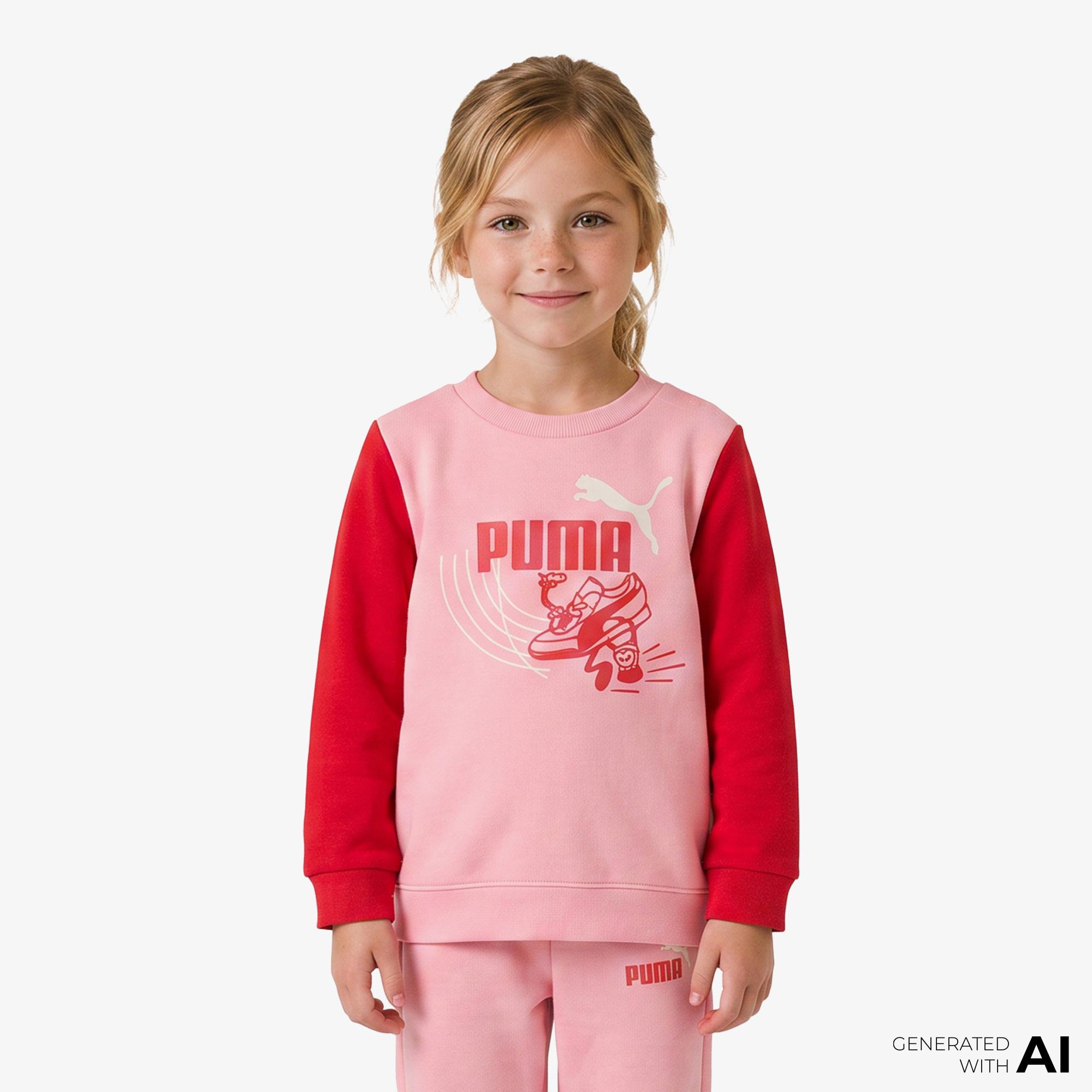 Puma Minicats Little Runners Çocuk Pembe Eşofman Takımı