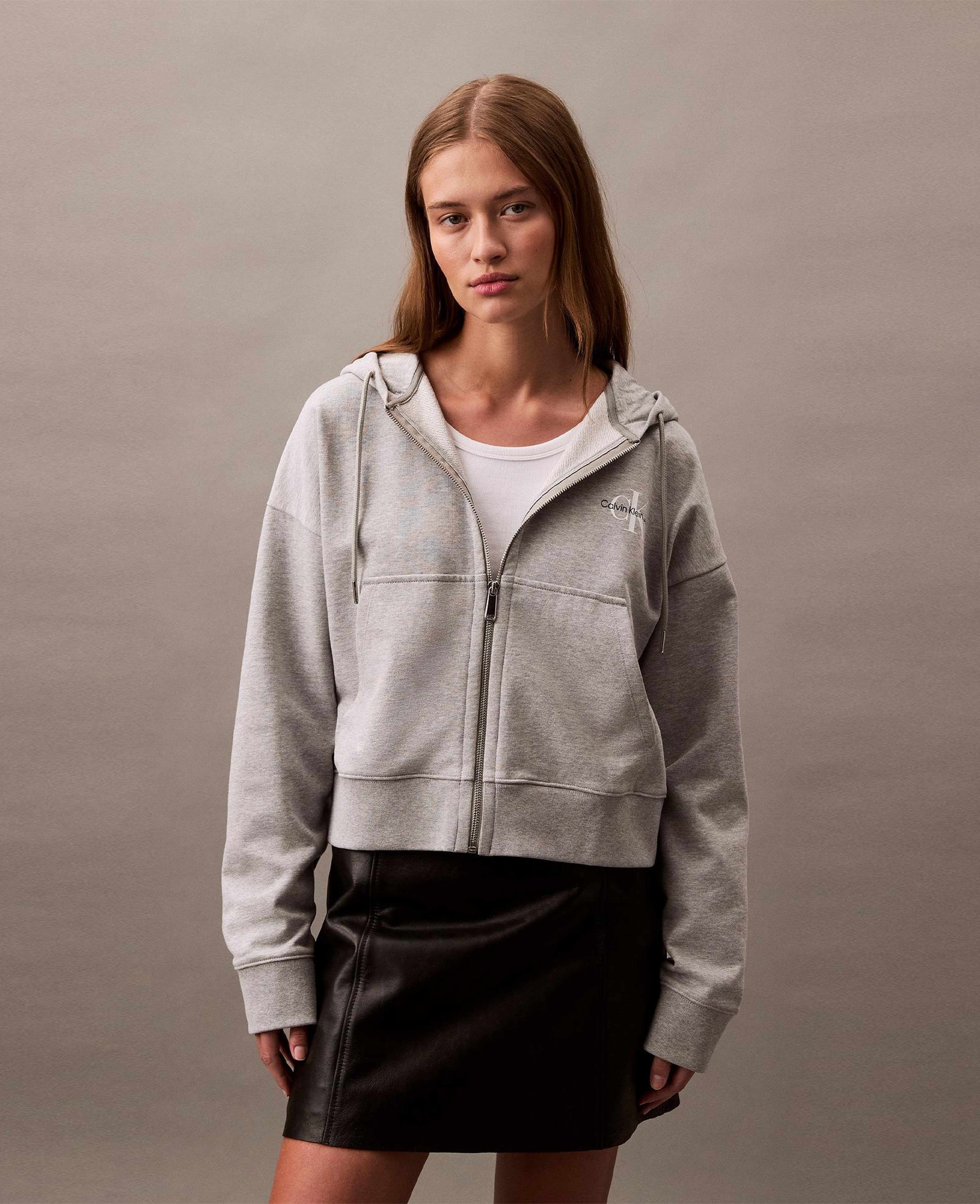 Calvin Klein Monologo Kadın Gri Hoodie