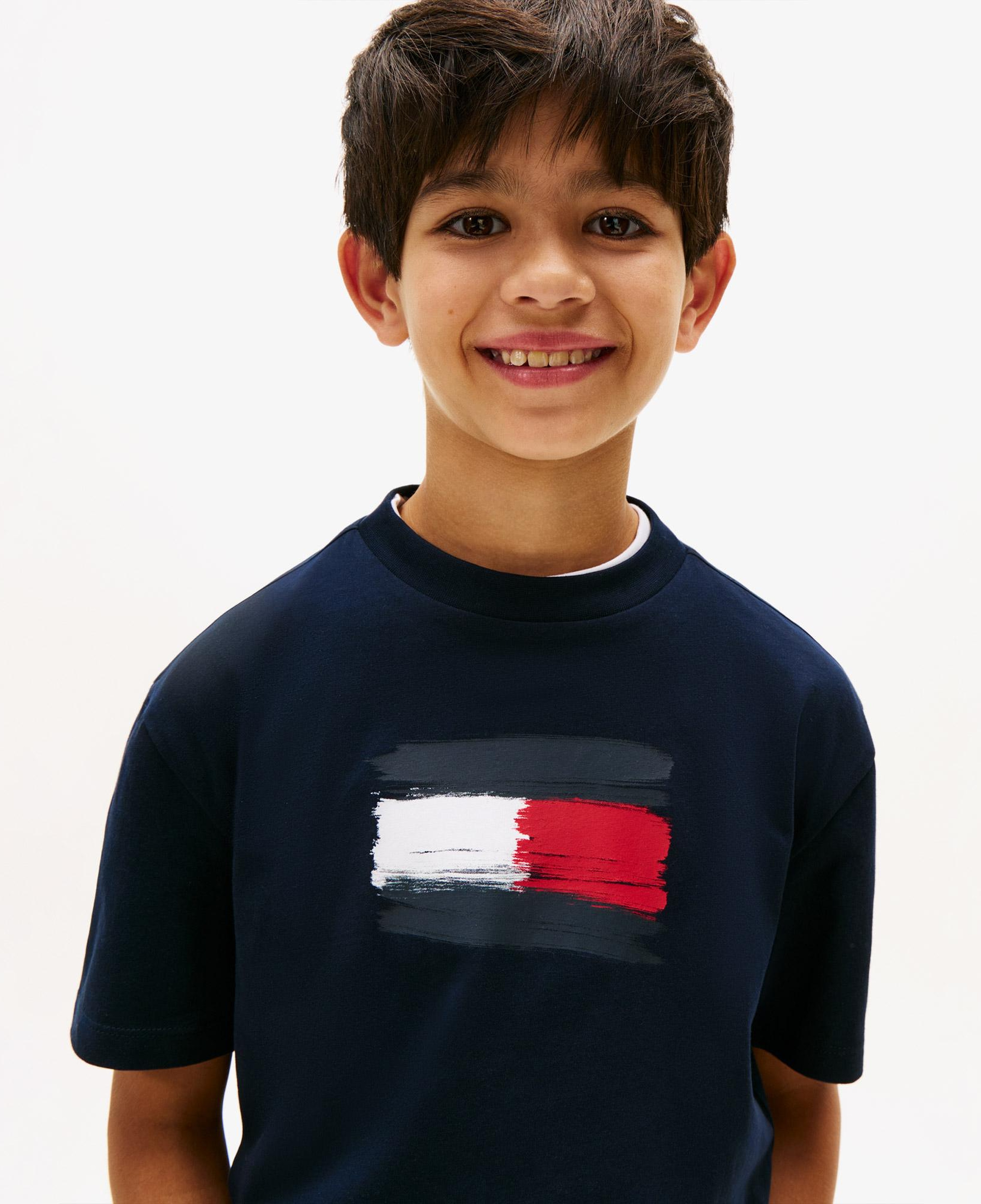 Tommy Hilfiger Flag Archive Çocuk Lacivert T-Shirt