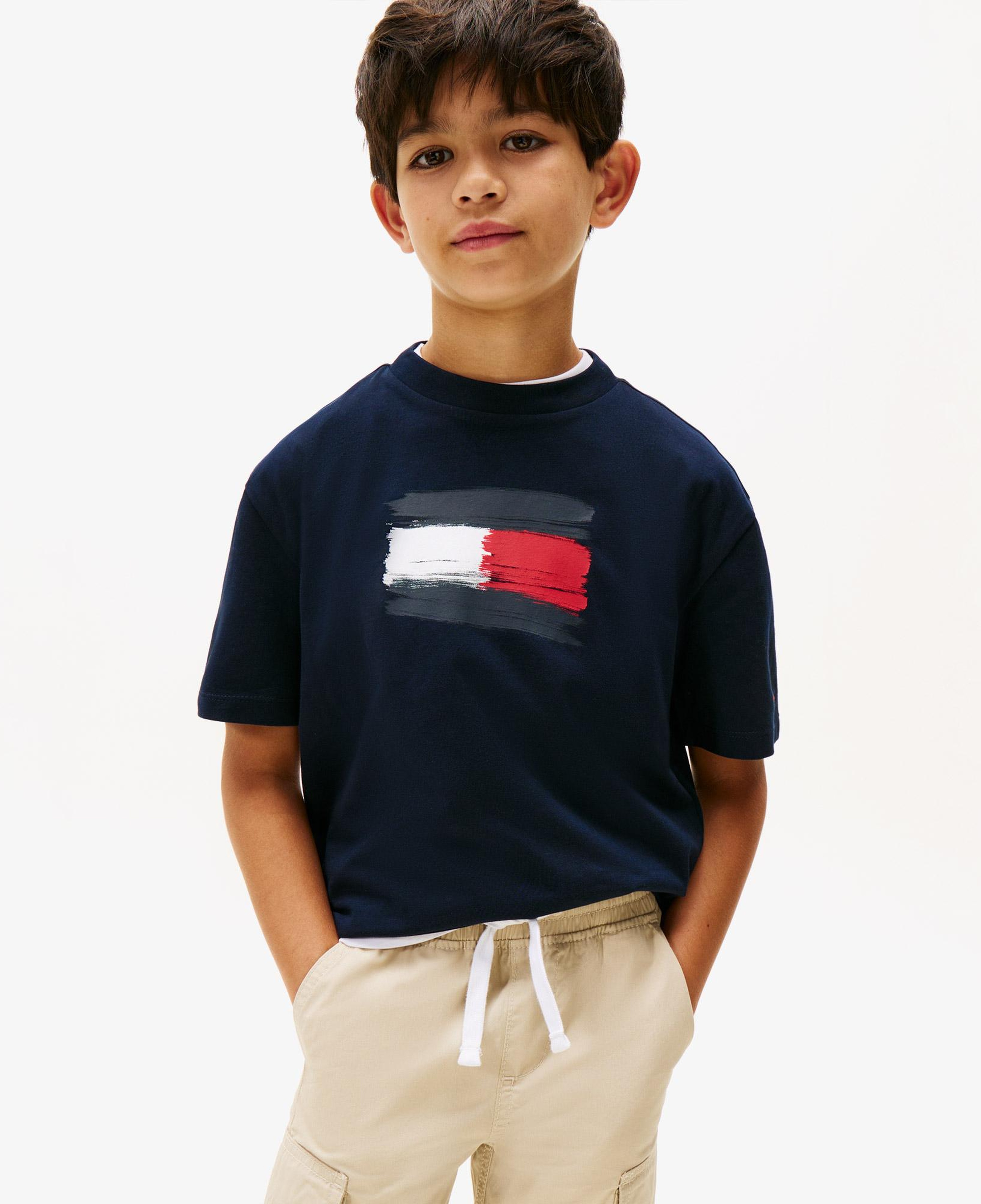 Tommy Hilfiger Flag Archive Çocuk Lacivert T-Shirt