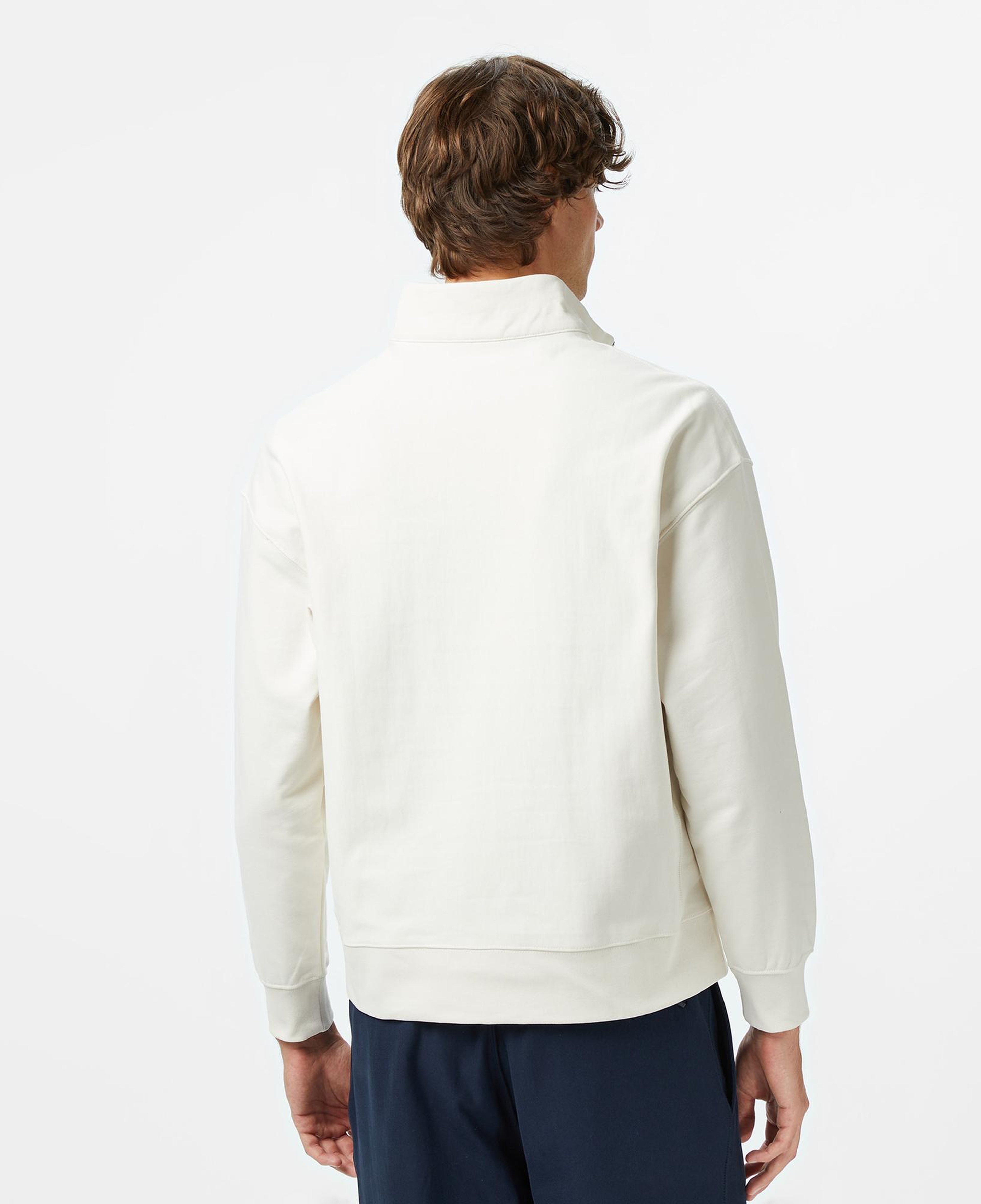 Calvin Klein Premium Terry Chain Stitch Erkek Beyaz Sweatshirt