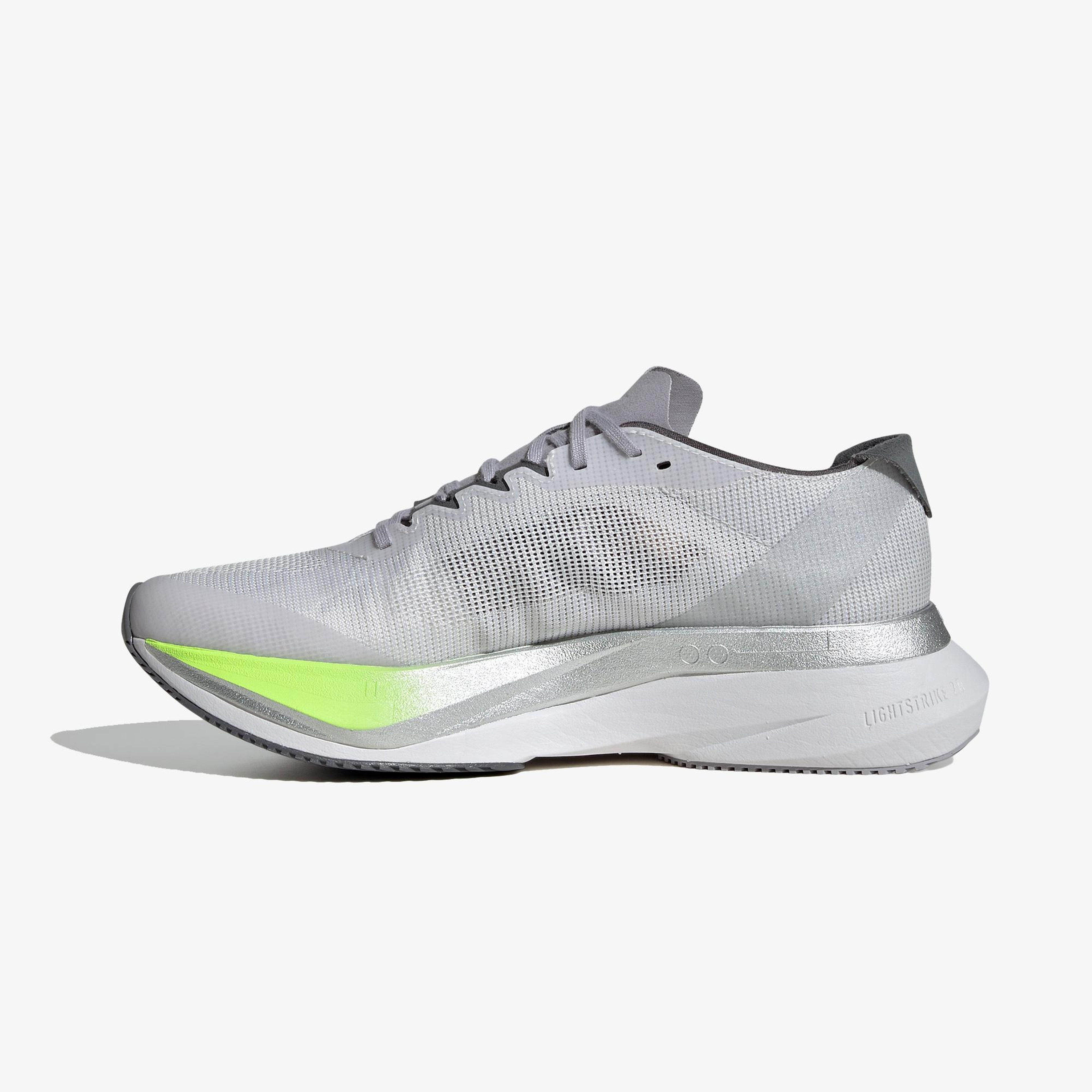adidas Adizero Boston 12 Kadın Gri Koşu Ayakkabısı