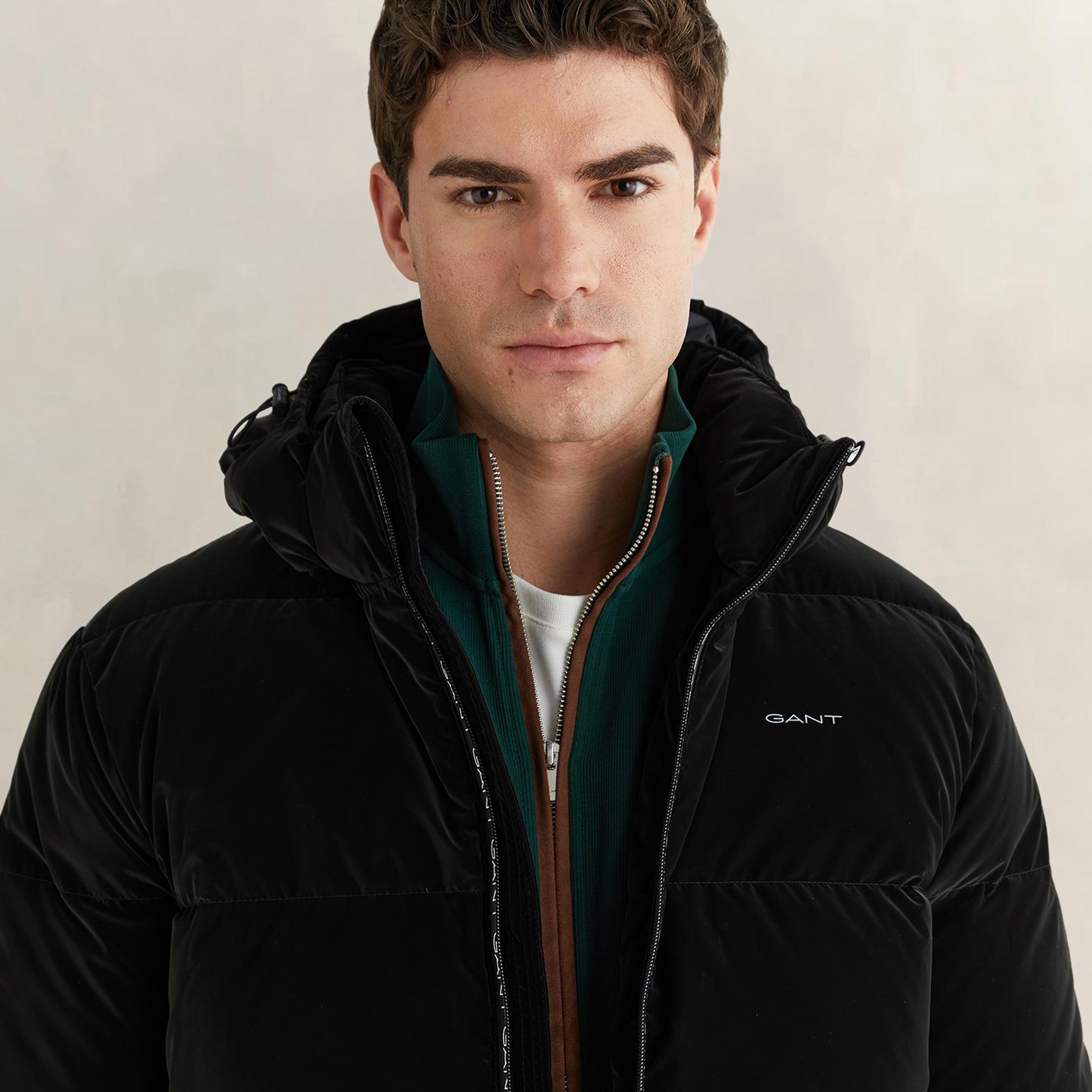 GANT Erkek Siyah Regular Fit Fermuarlı Mont