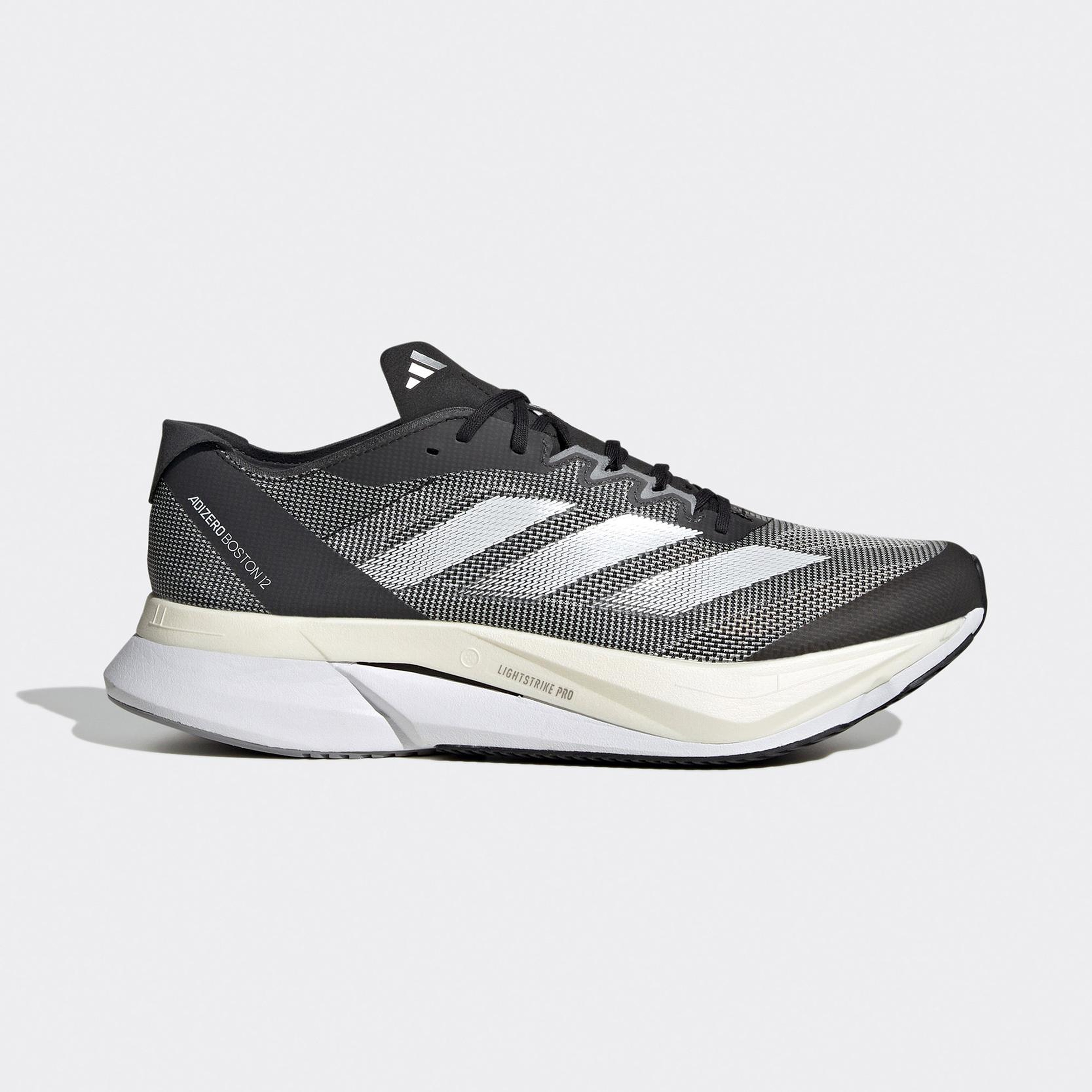 adidas Adizero Boston 12 Erkek Gri Koşu Ayakkabısı