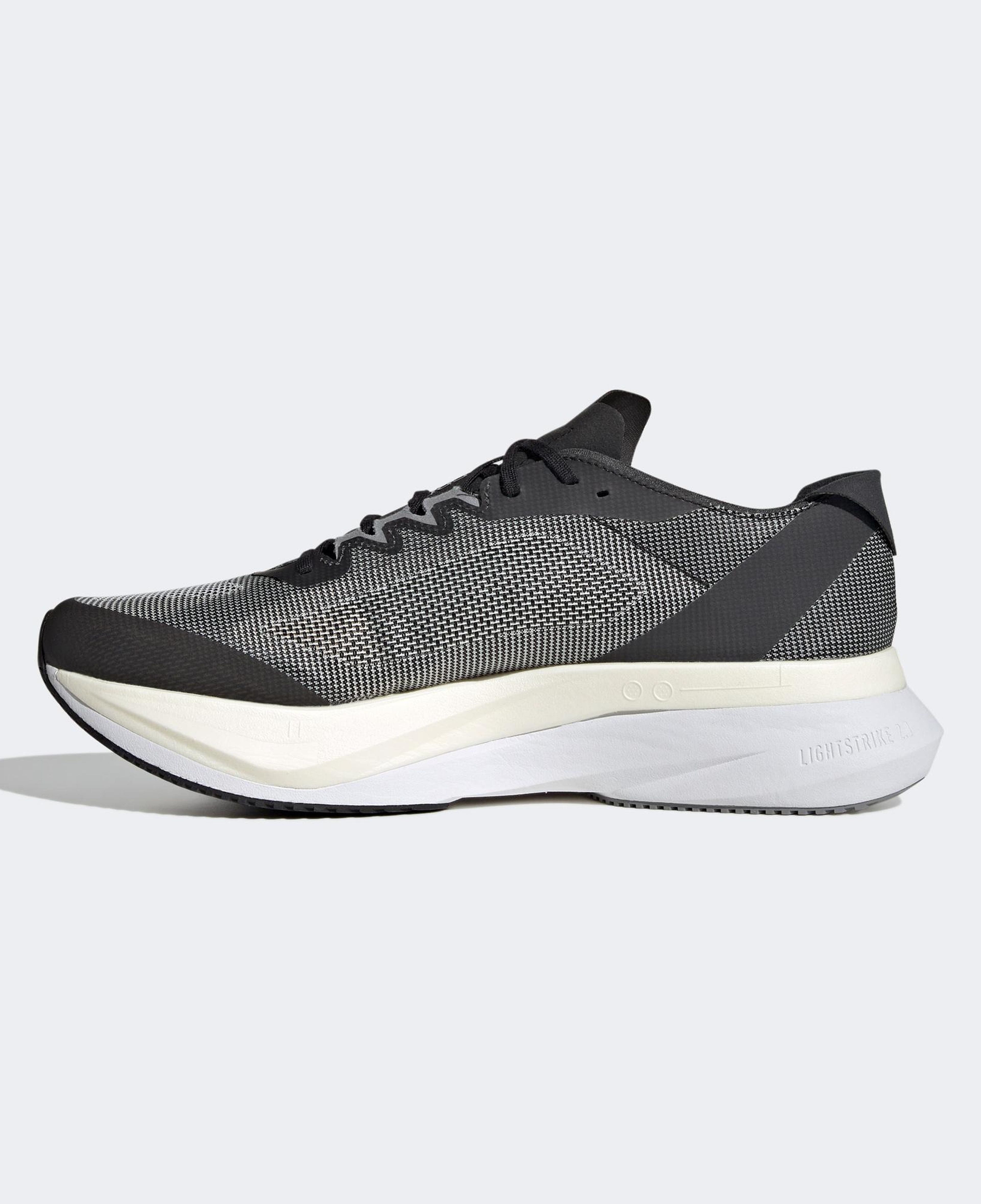 adidas Adizero Boston 12 Erkek Gri Koşu Ayakkabısı