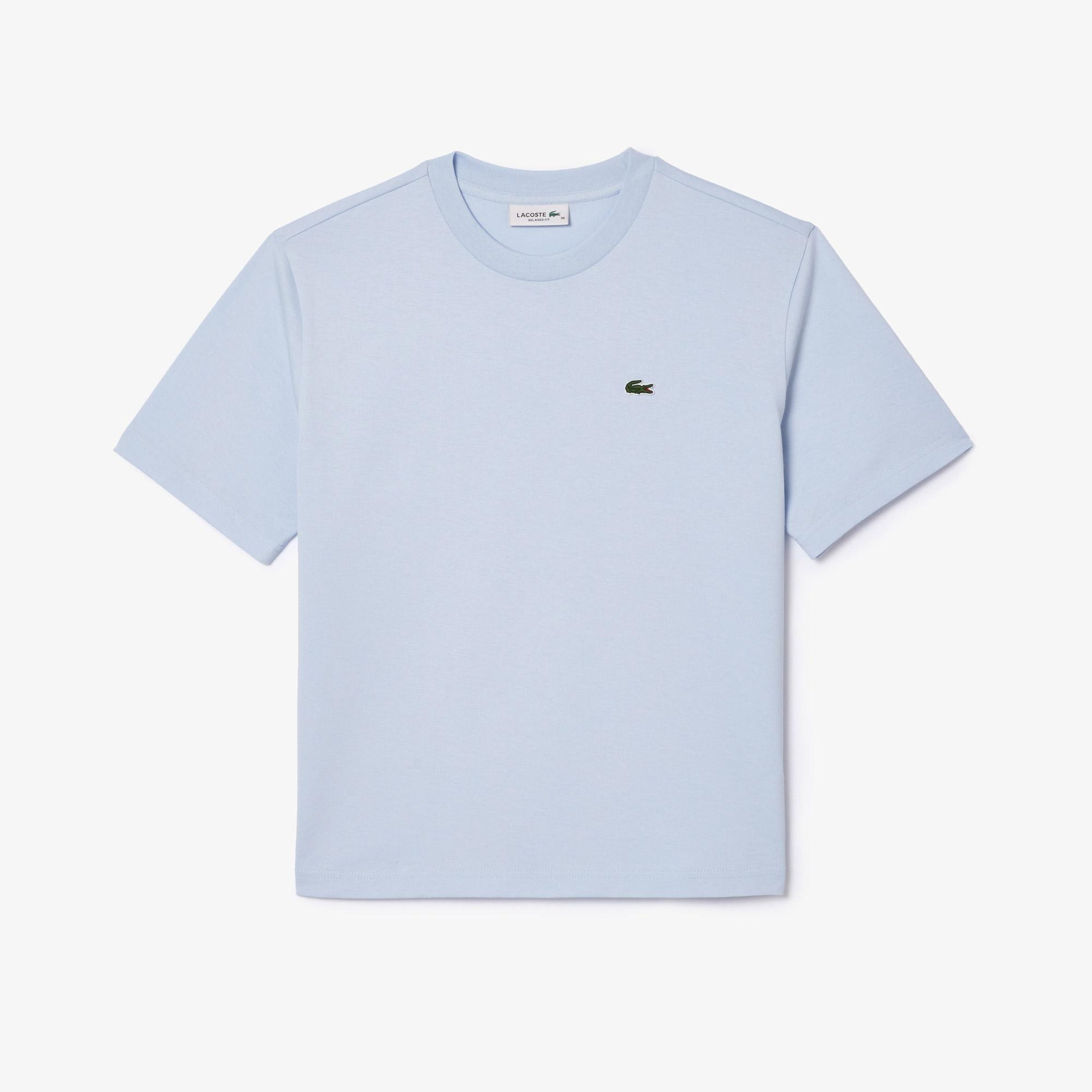 Lacoste Kadın Relaxed Fit Bisiklet Yaka Mavi T-Shirt