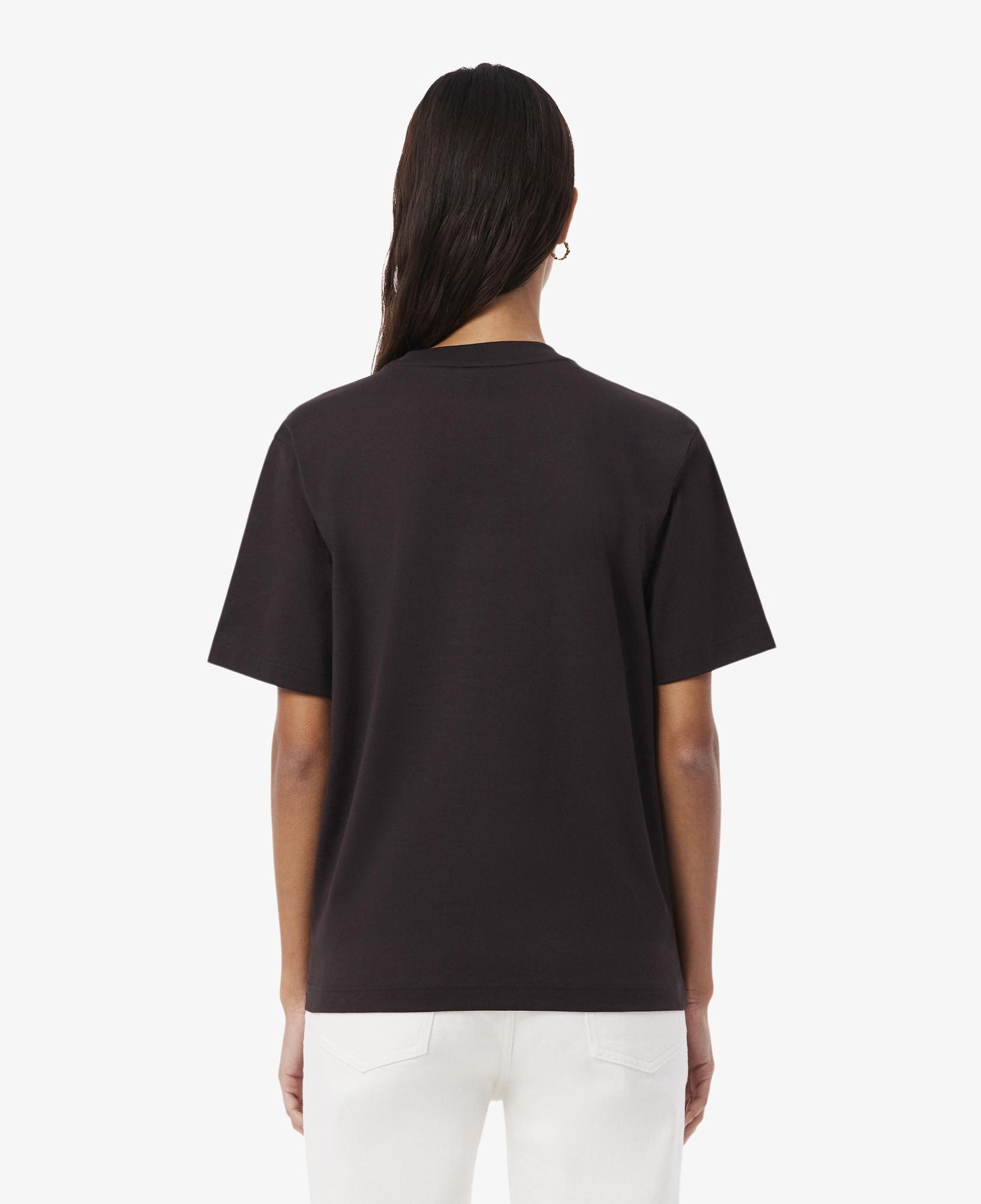 Lacoste Kadın Relaxed Fit Bisiklet Yaka Kahverengi T-Shirt