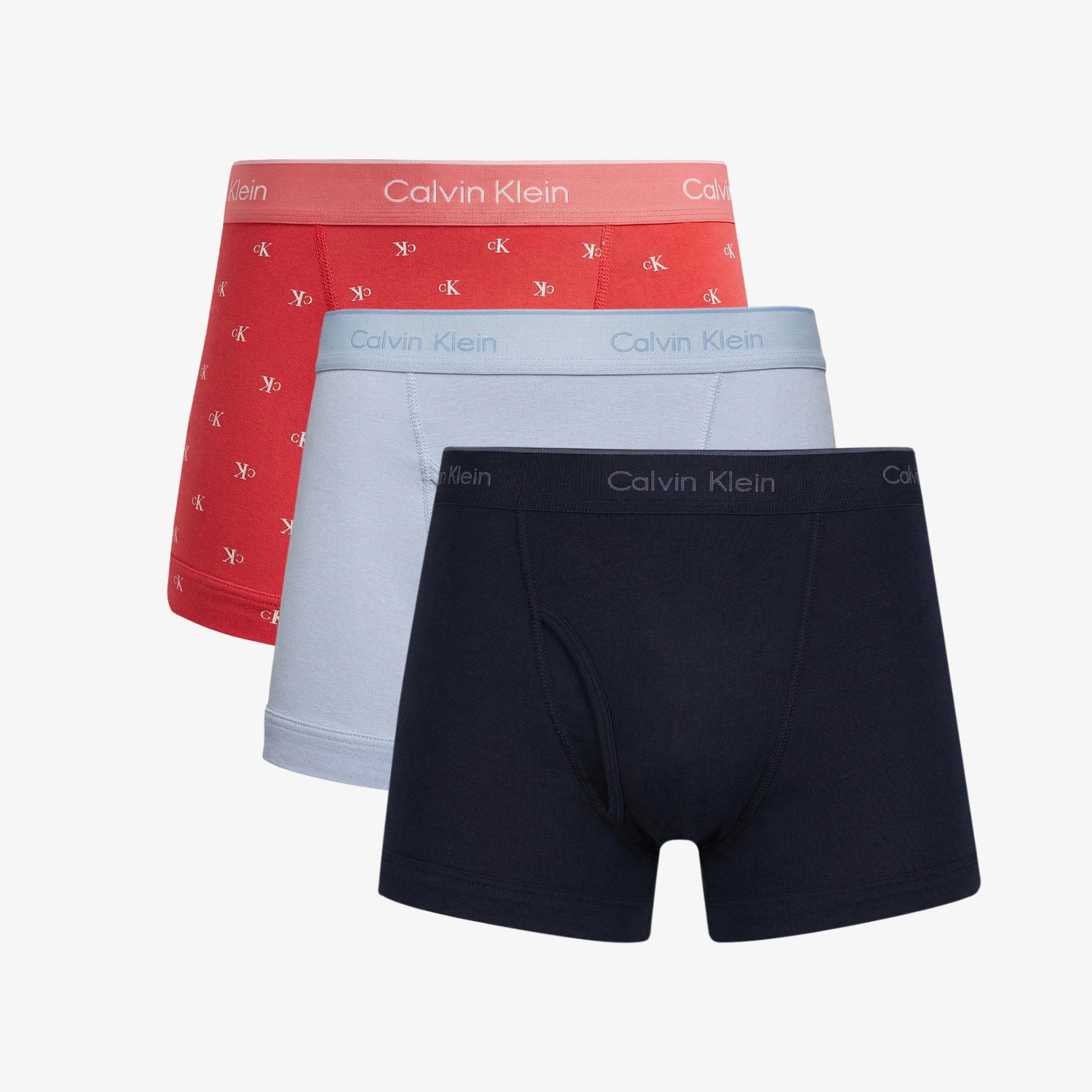 Calvin Klein Trunk 3'lü Erkek Renkli Boxer