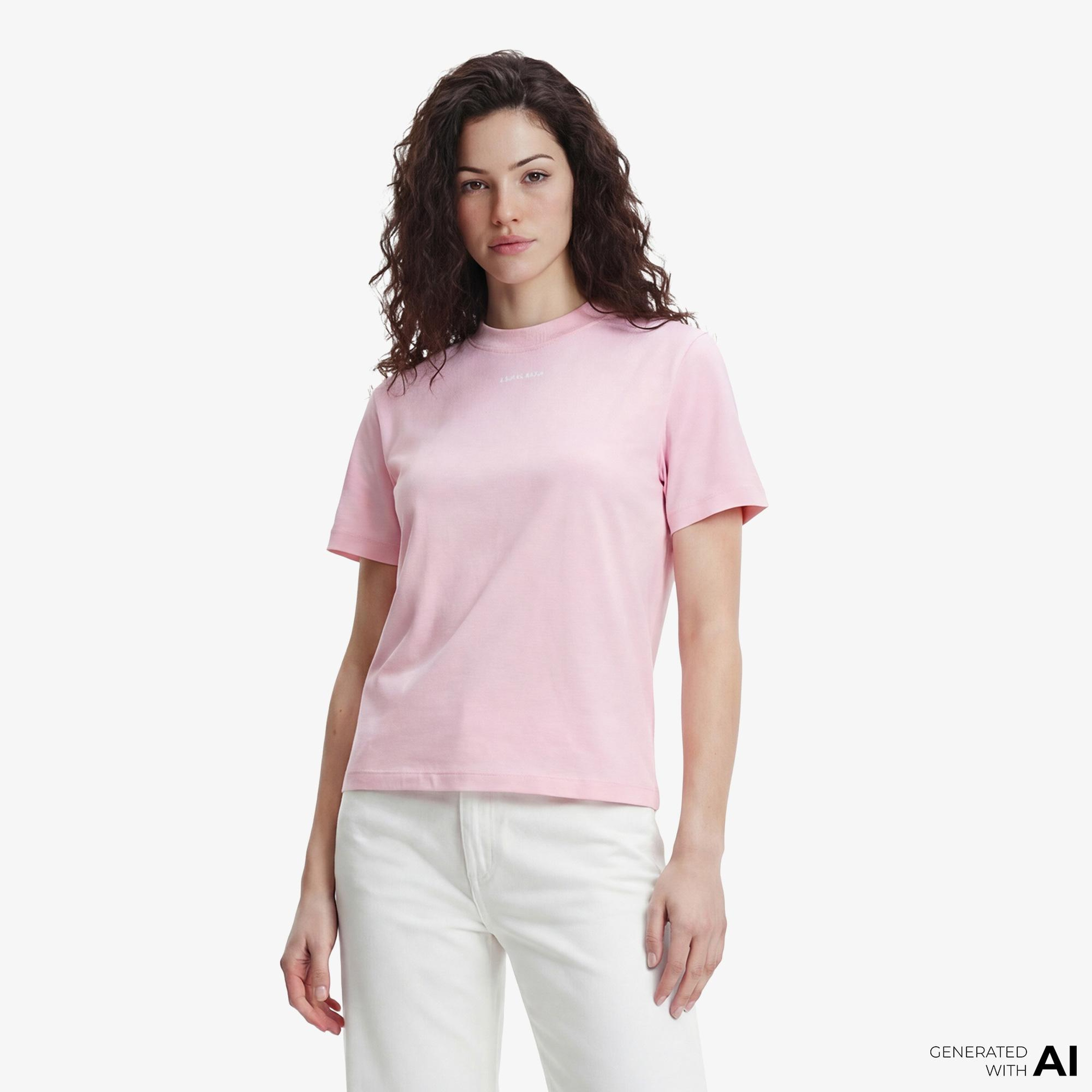 Calvin Klein 20S Classic Logo Kadın Pembe T-Shirt