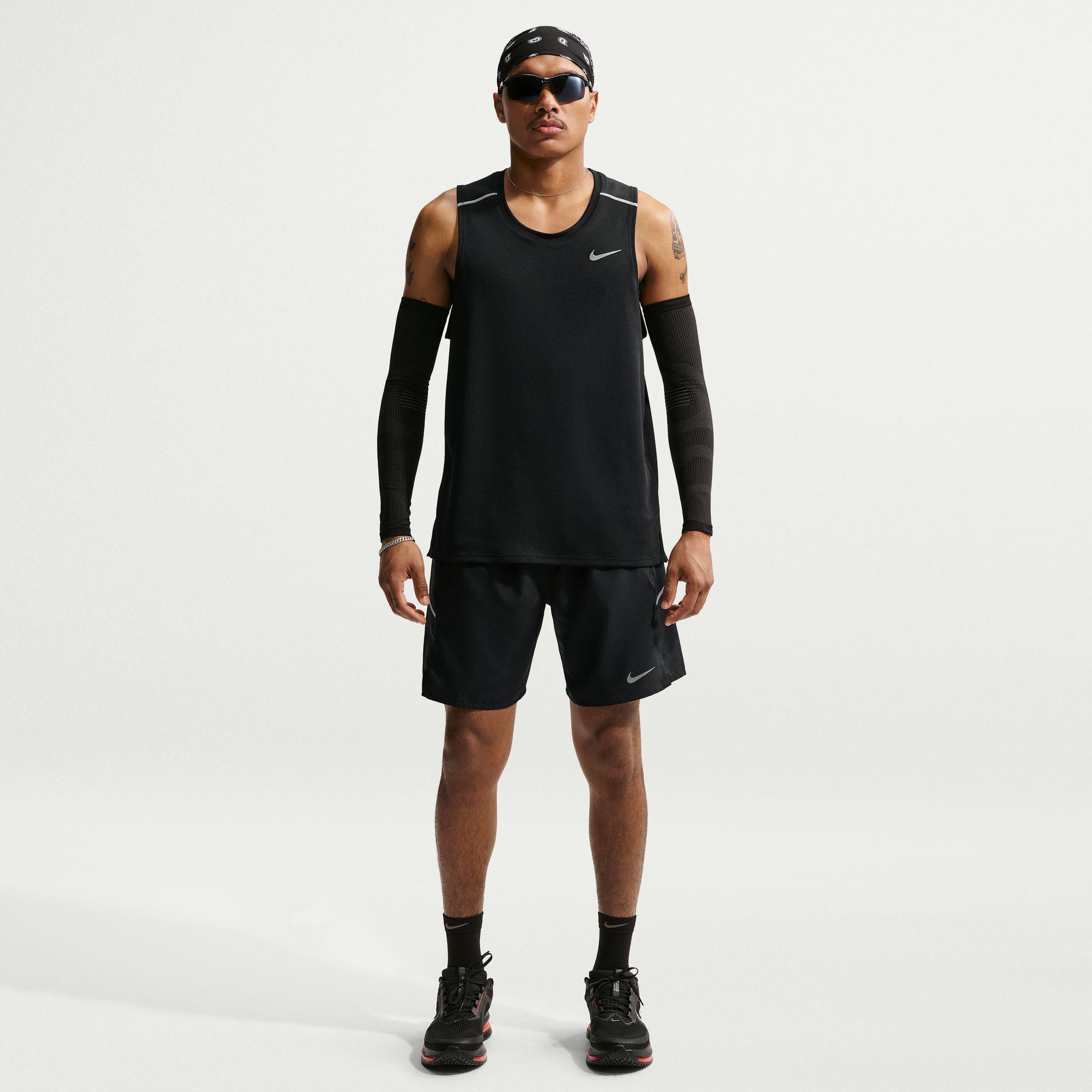 Nike Dri-Fit Miler 18 cm Erkek Siyah Şort
