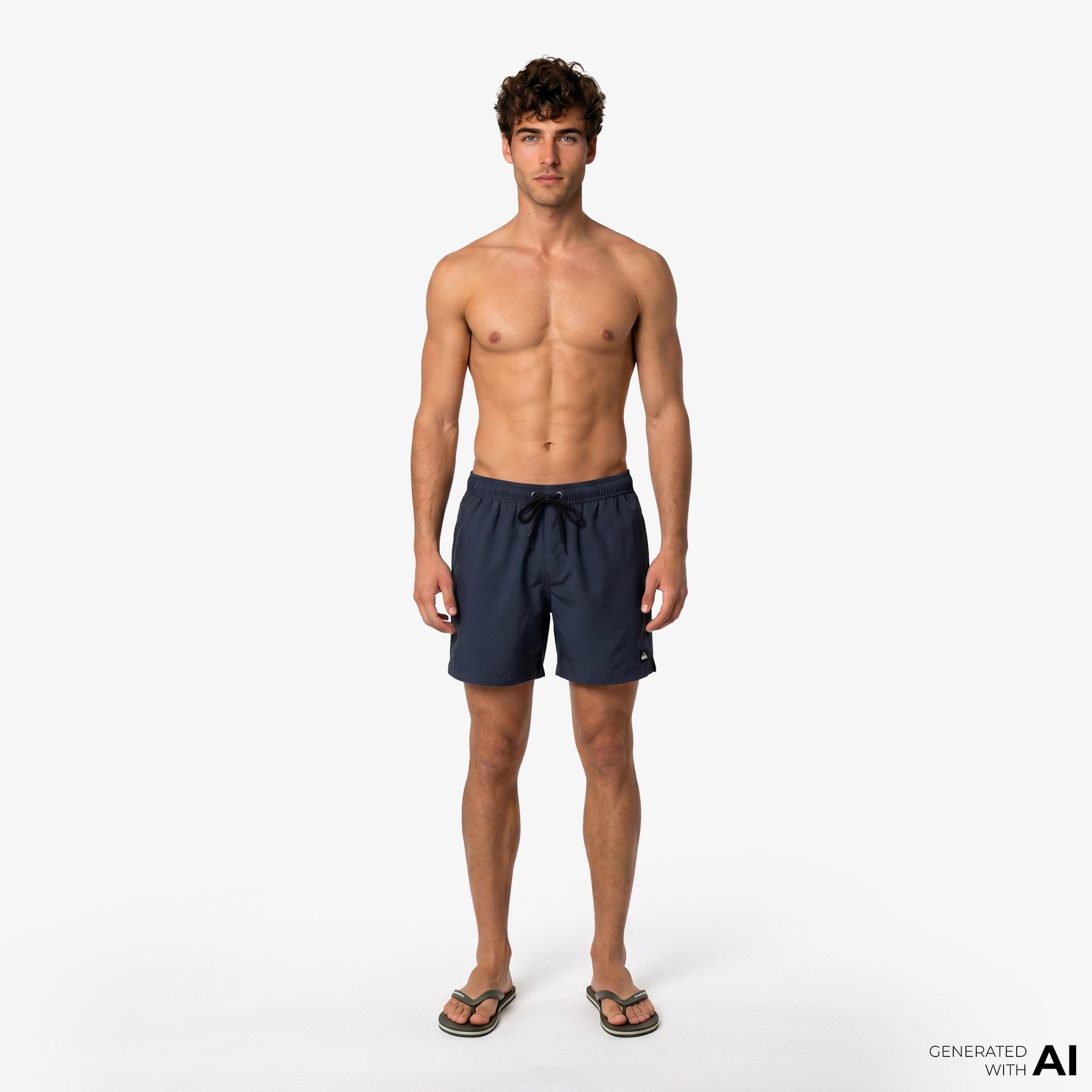 Quiksilver Everyday Solid Volley 15 Erkek Lacivert Deniz Şortu