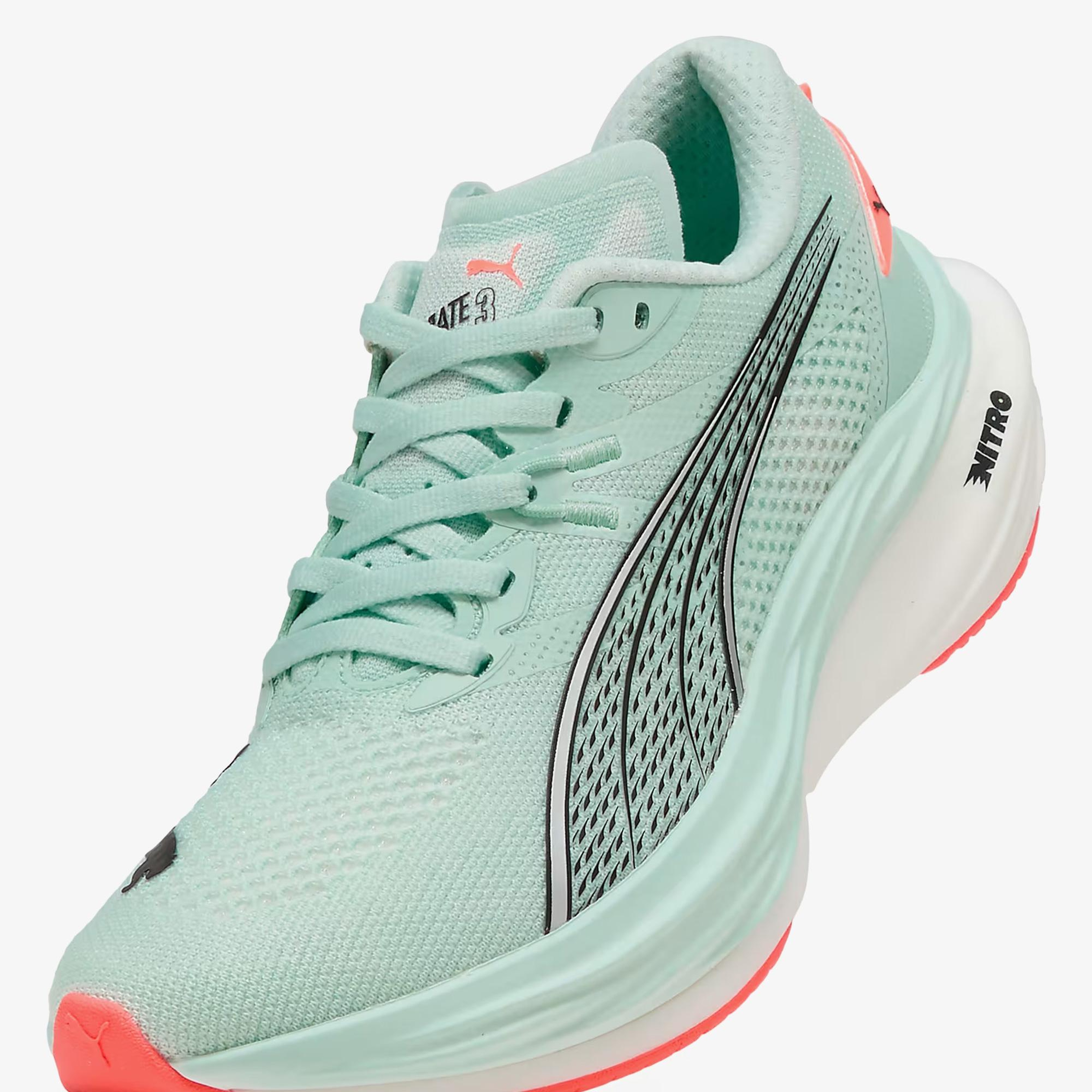 Puma Deviate Nitro 3  Kadın Mavi Koşu Ayakkabısı