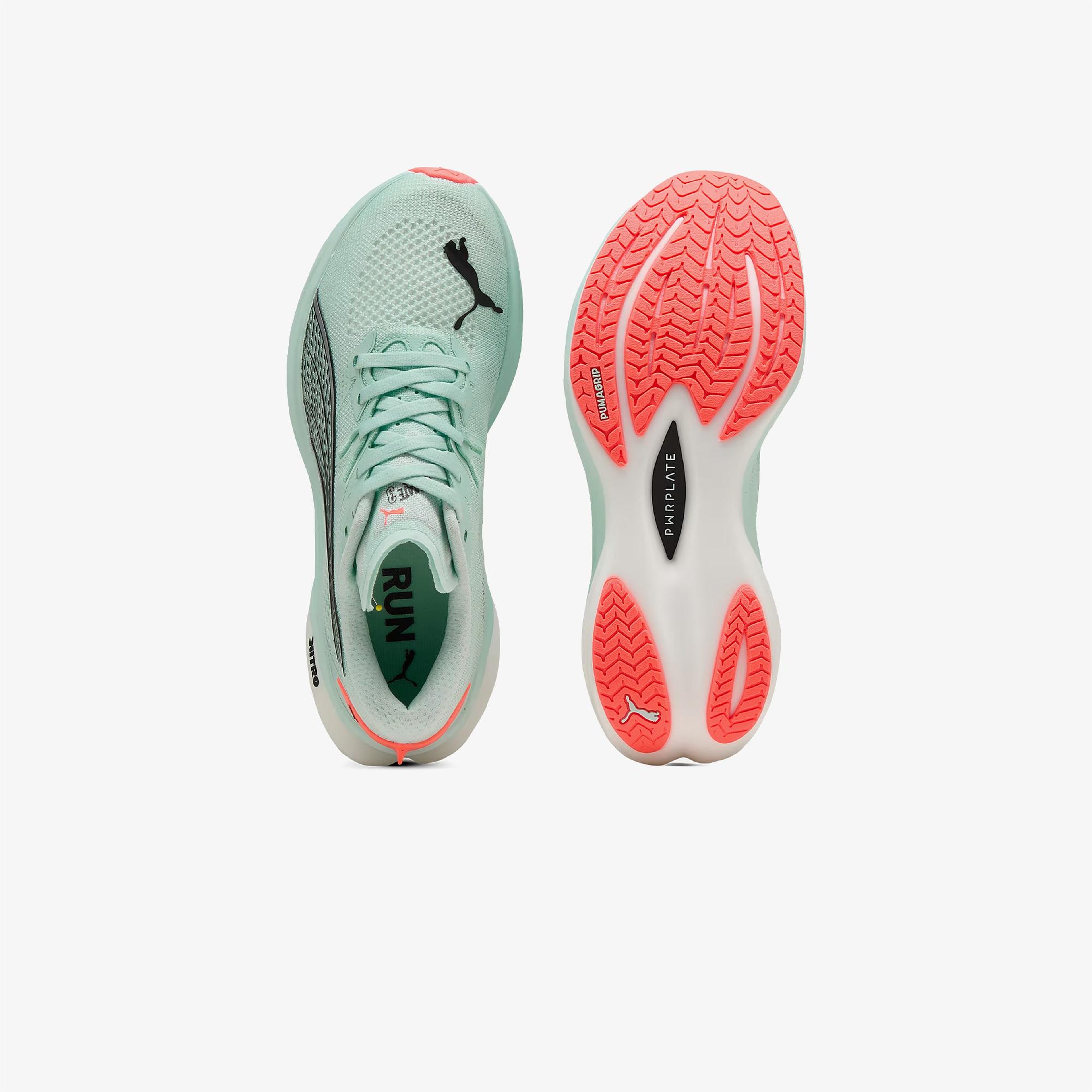 Puma Deviate Nitro 3  Kadın Mavi Koşu Ayakkabısı