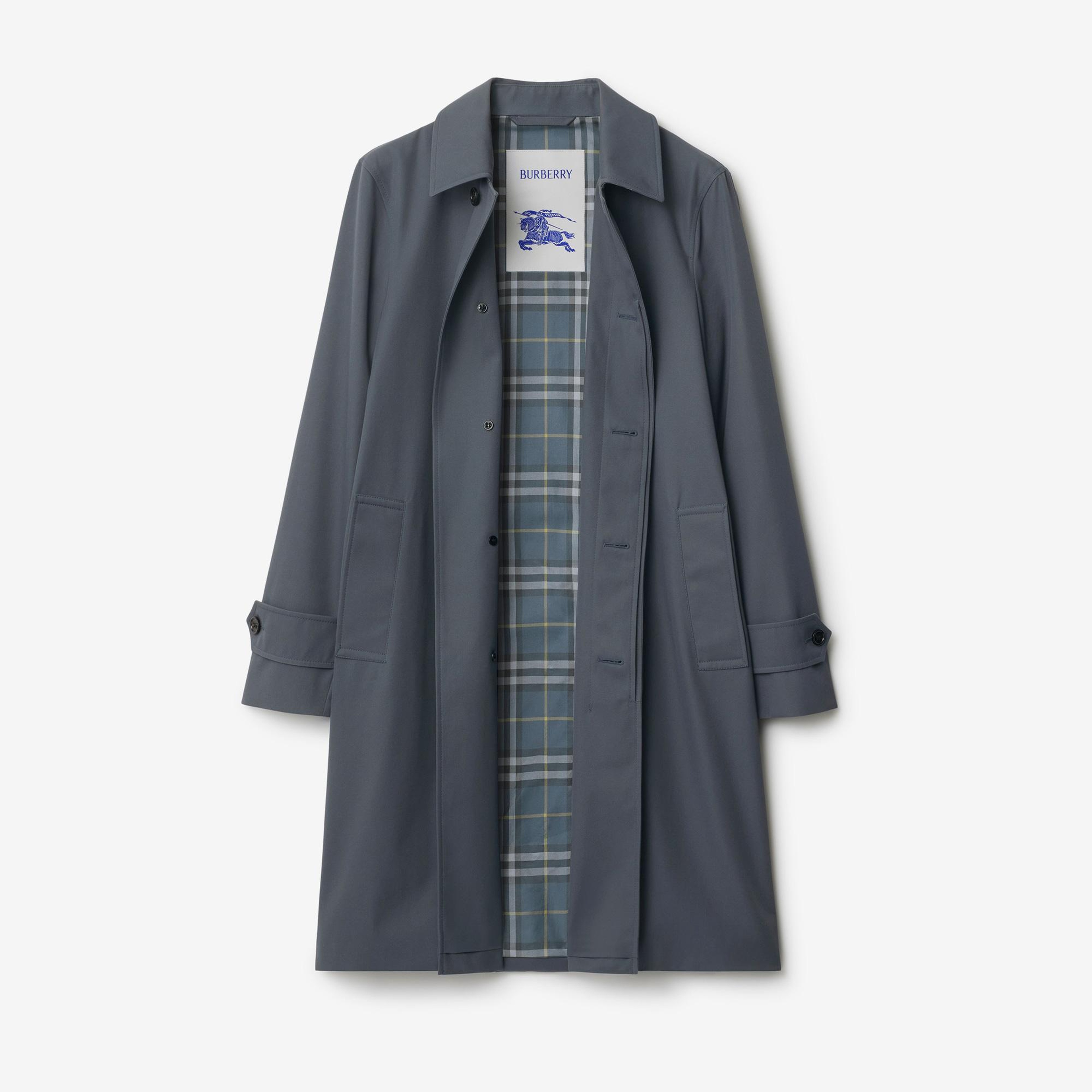Burberry Cas Long Gabardine Erkek Gri Palto