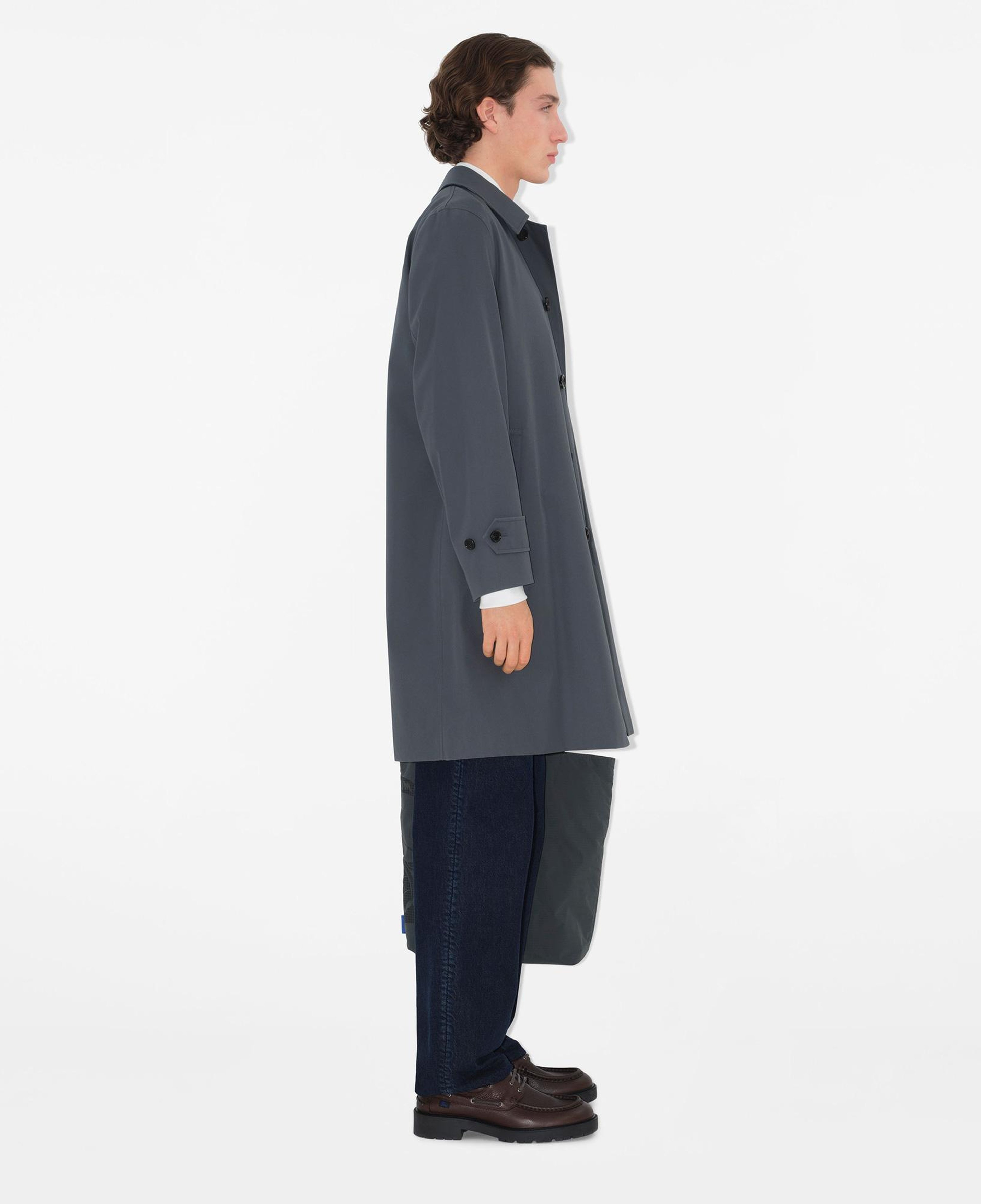 Burberry Cas Long Gabardine Erkek Gri Palto