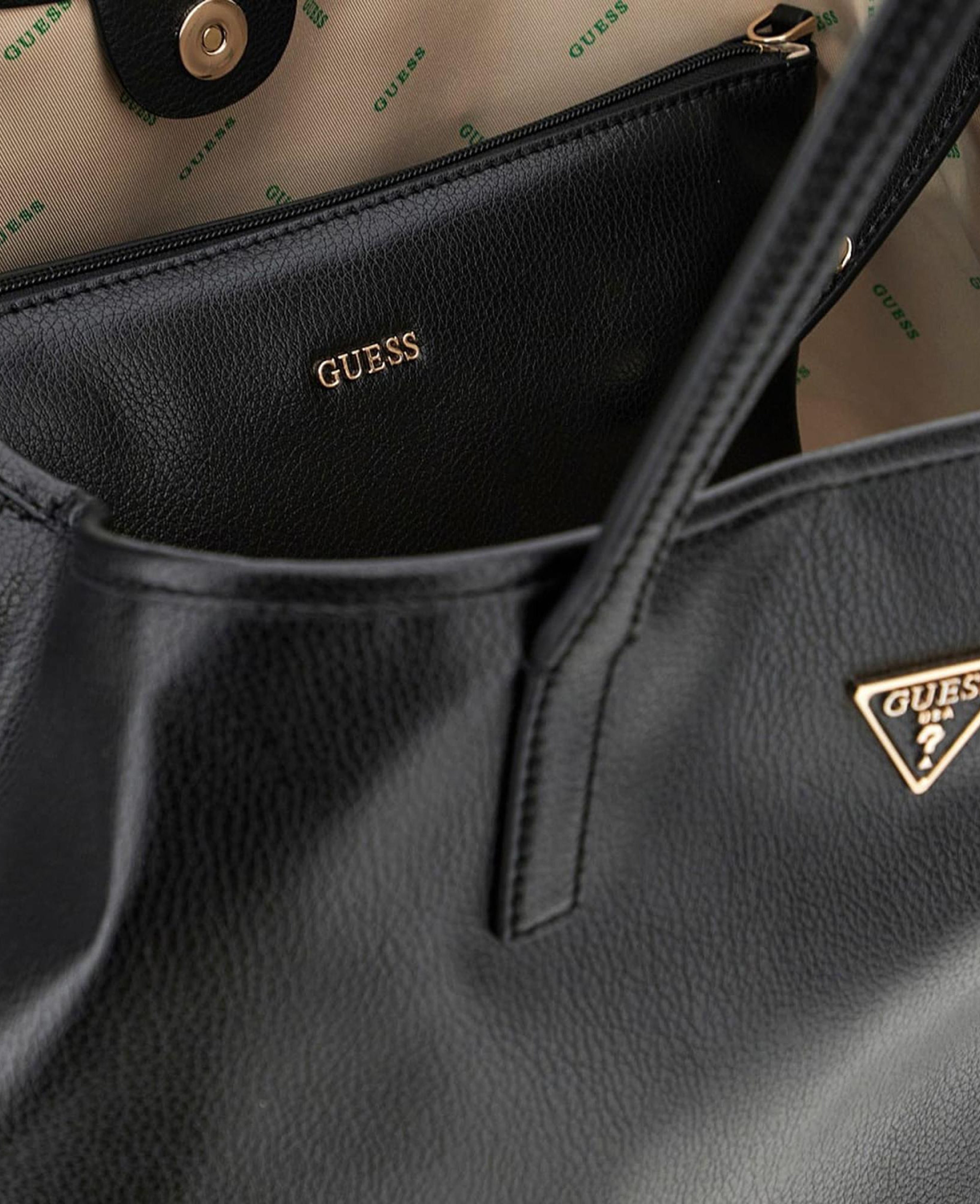 Guess Mietta Victtoria Tote Kadın Siyah Omuz Çantası