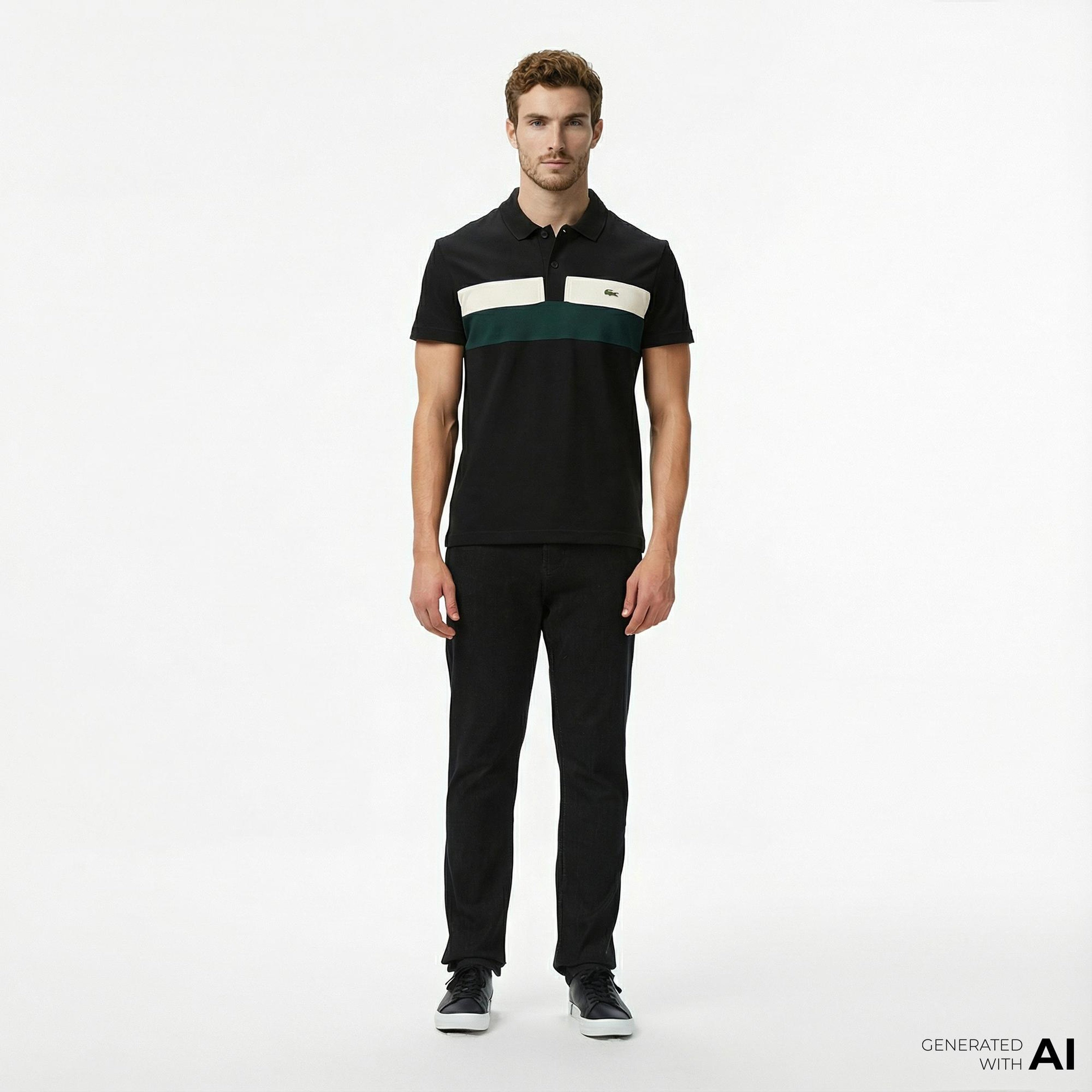 Lacoste Erkek Slim Fit Siyah Jean Pantolon