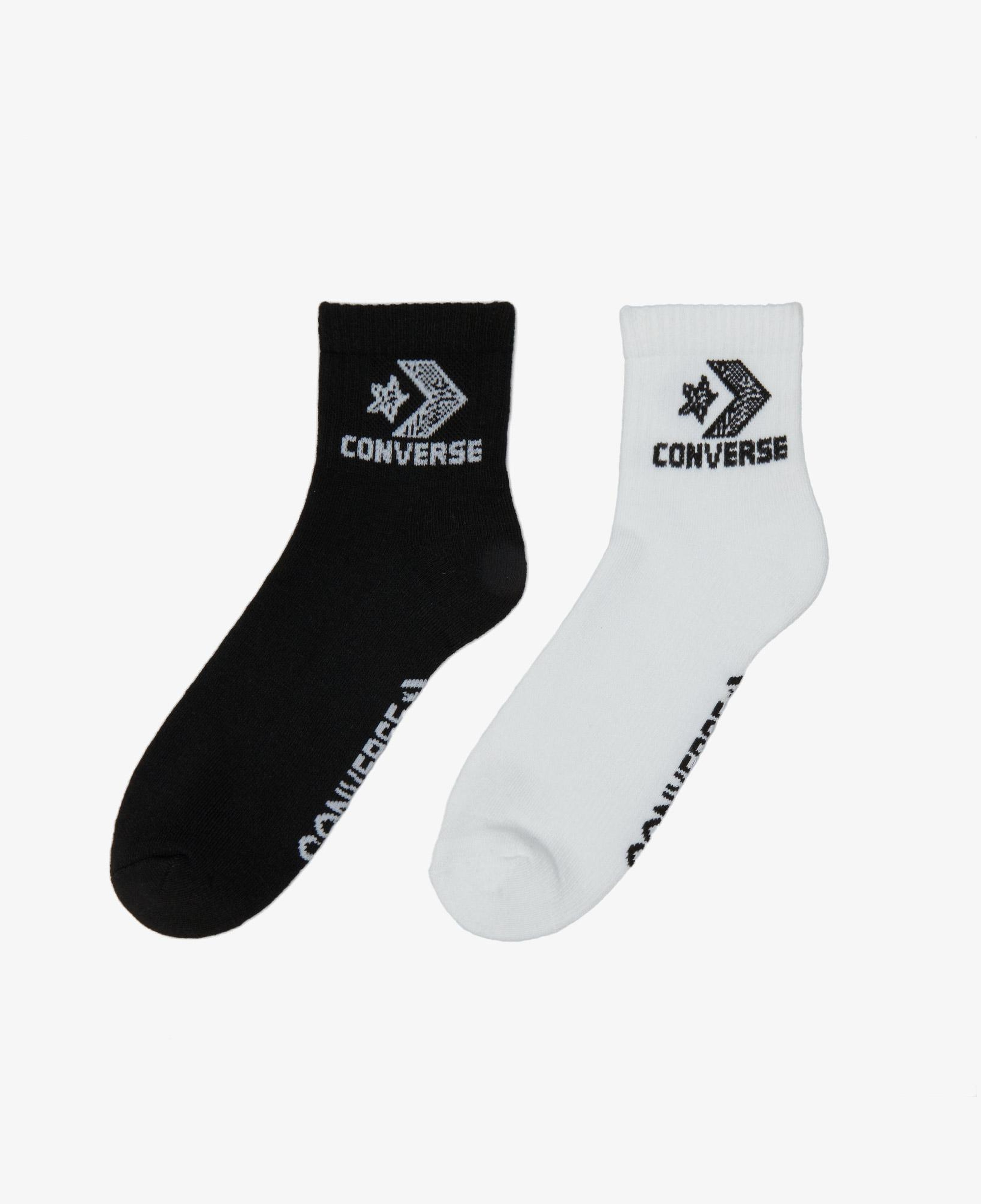 Converse Erkek 2'li Siyah/Beyaz Çorap
