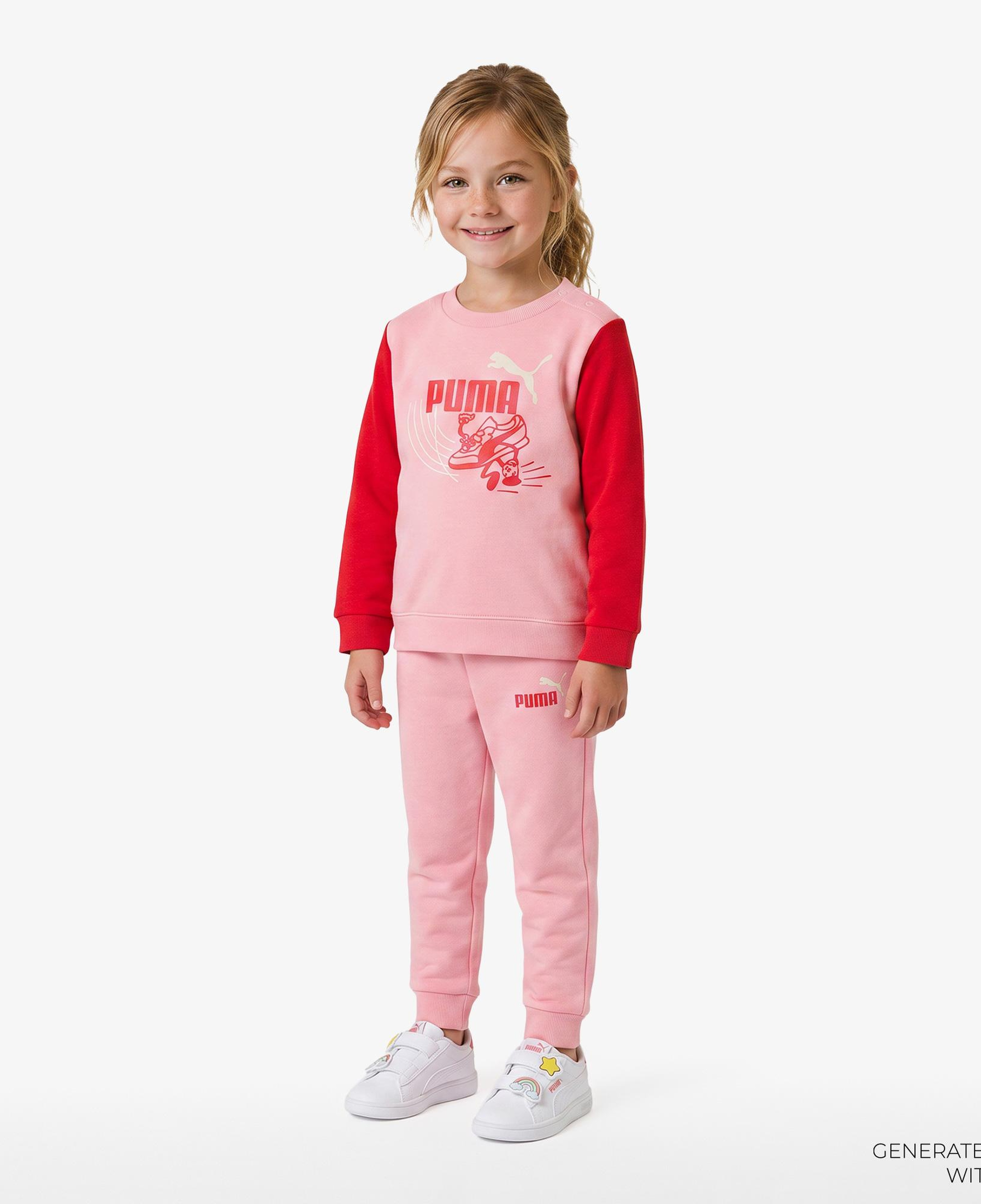 Puma Minicats Little Runners Çocuk Pembe Eşofman Takımı