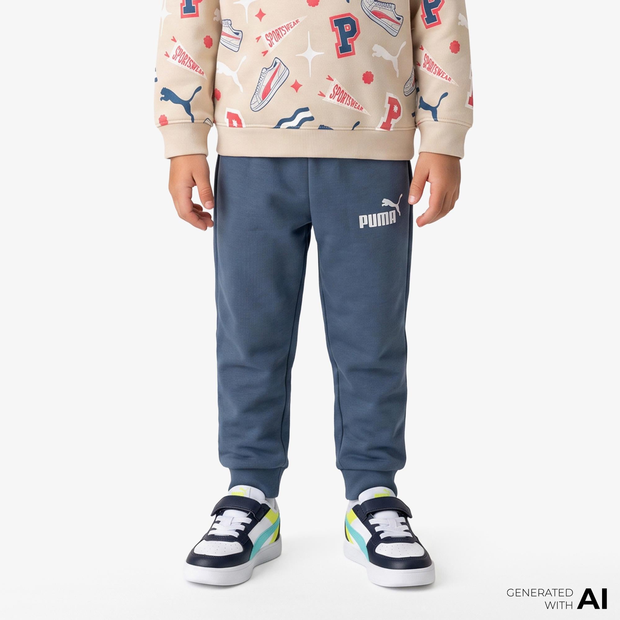 Puma Minicats Crew Çocuk Krem Eşofman Takımı