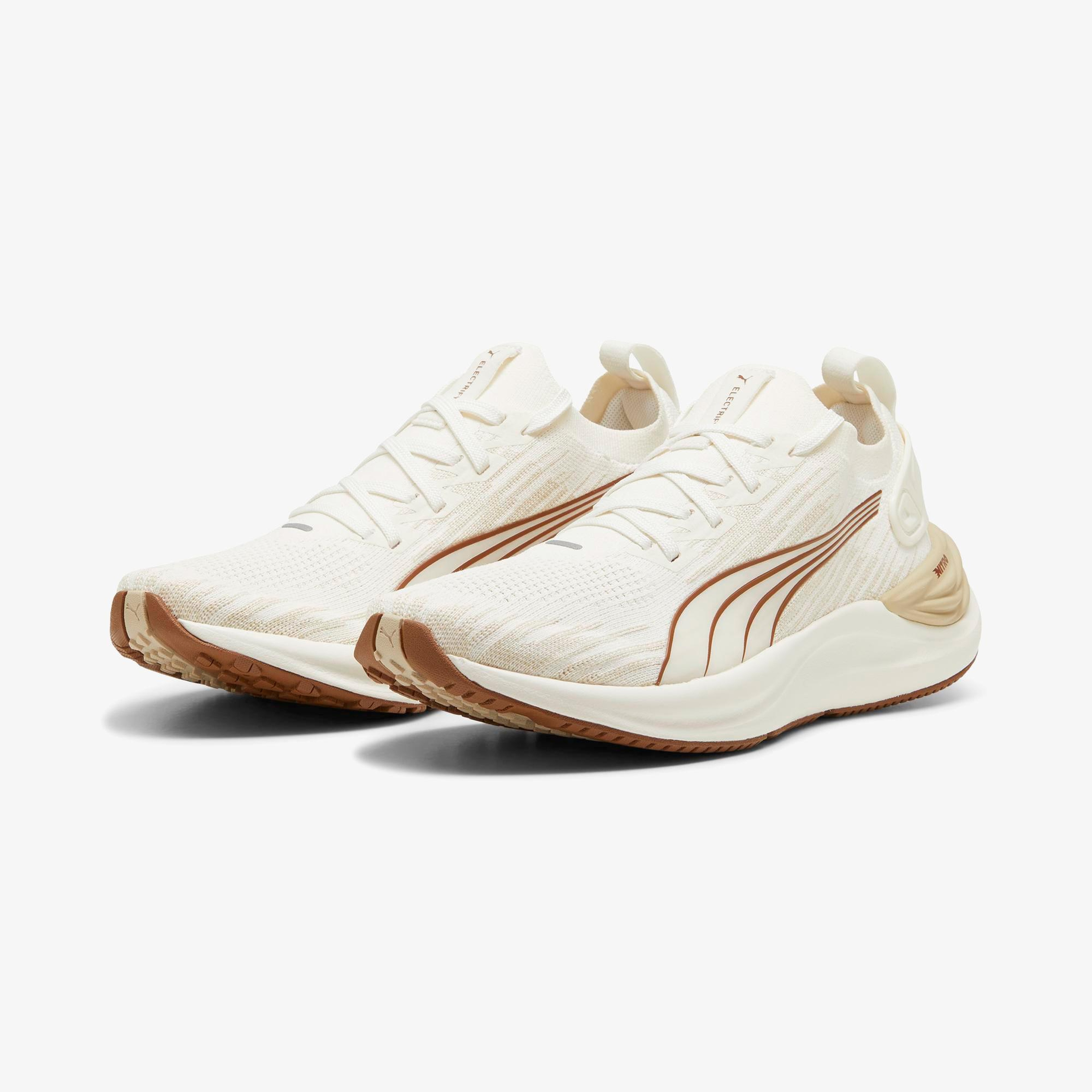 Puma Electrify Nitro 3 Knit Wn Kadın Krem Koşu Ayakkabısı