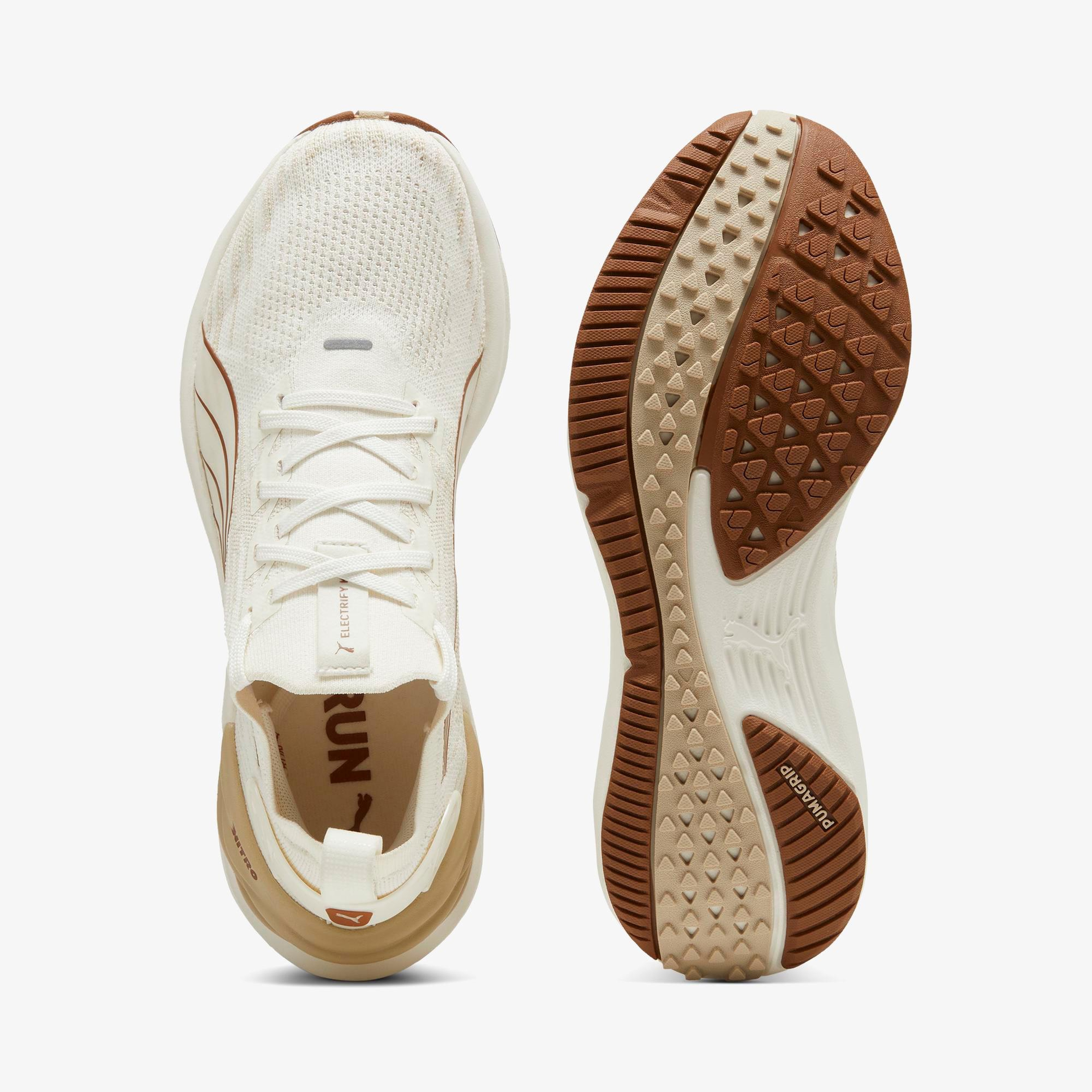 Puma Electrify Nitro 3 Knit Wn Kadın Krem Koşu Ayakkabısı