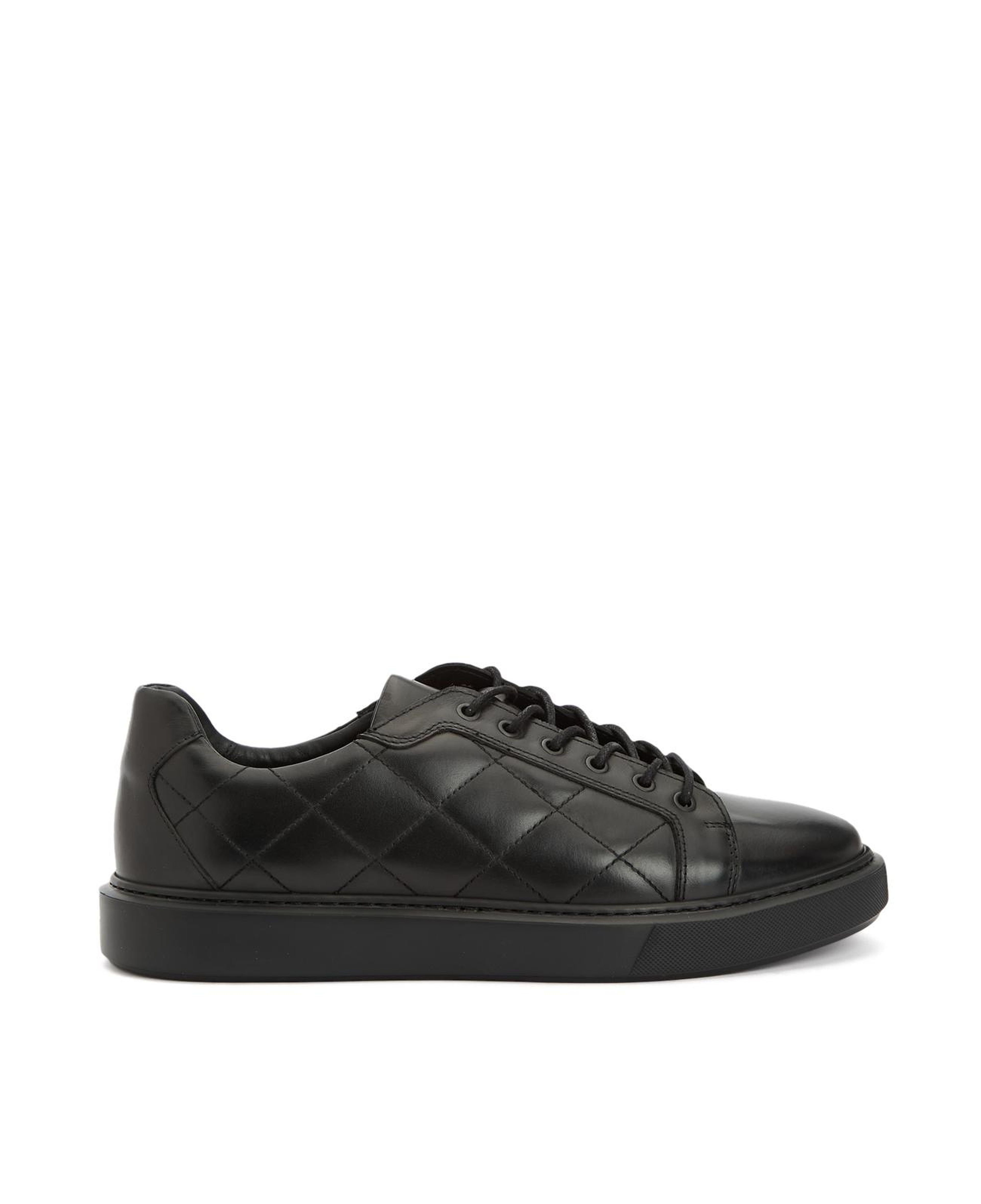 Divarese Erkek Siyah Deri Sneaker