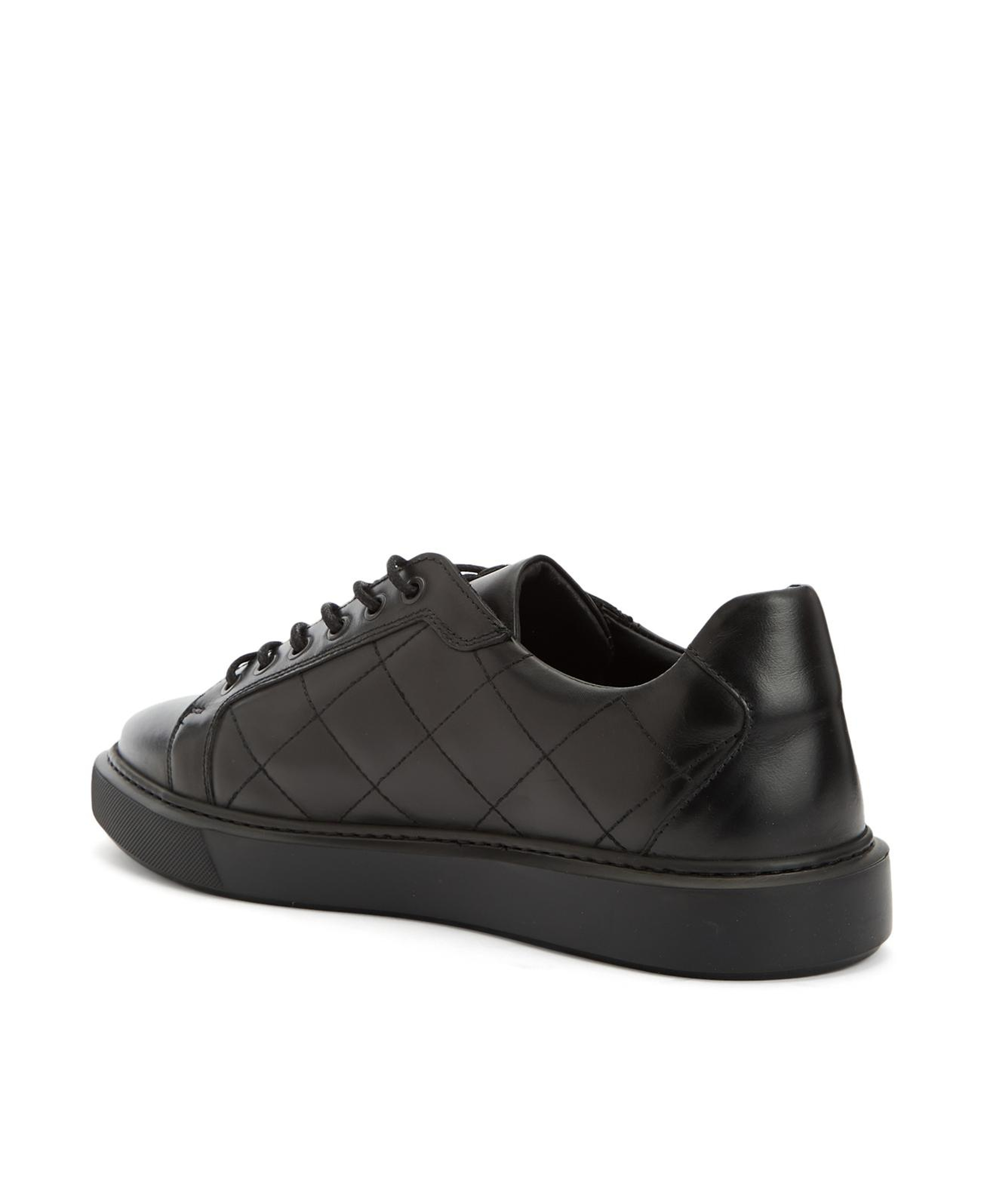 Divarese Erkek Siyah Deri Sneaker