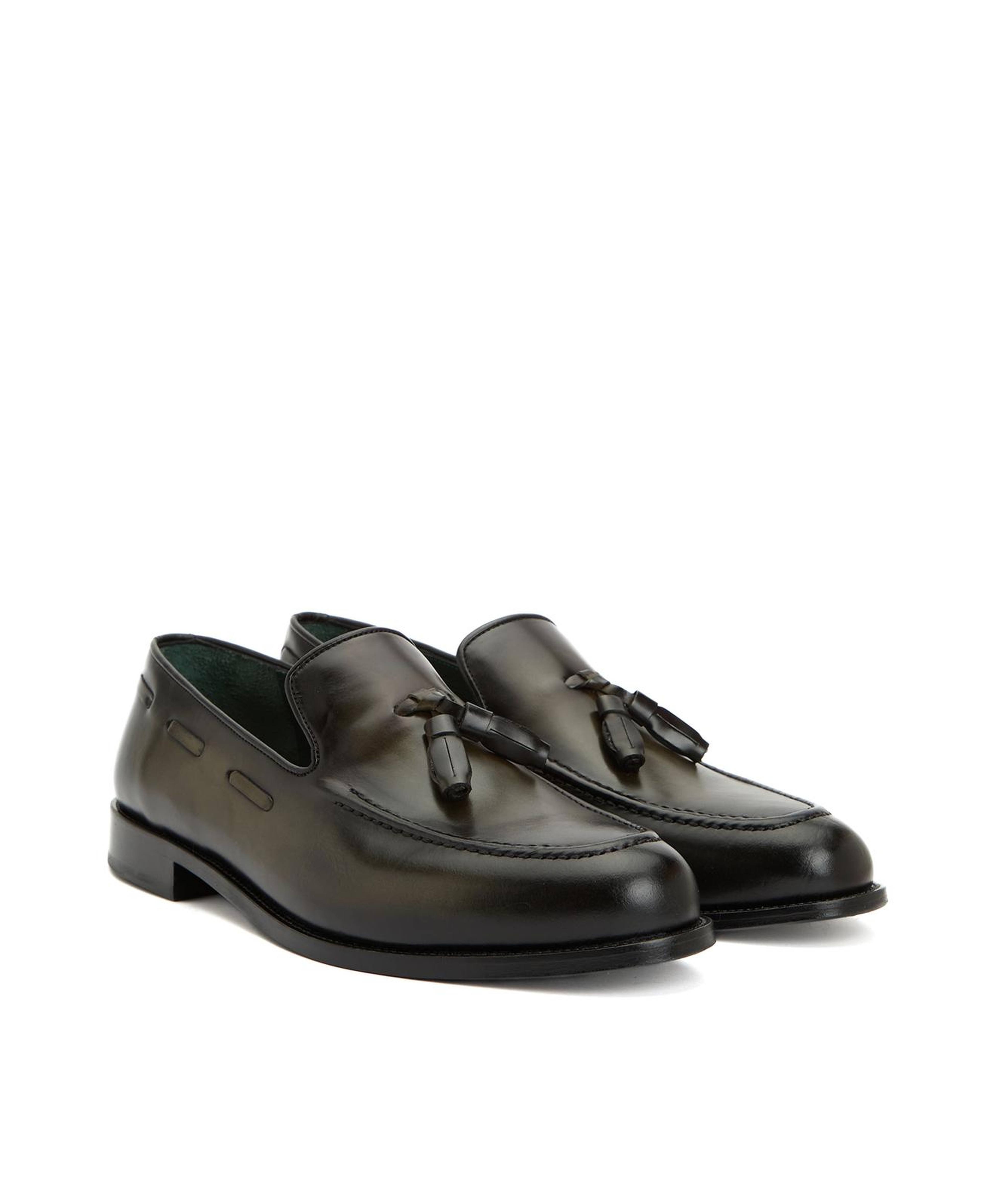 George Hogg Icons Erkek Haki Deri Loafer