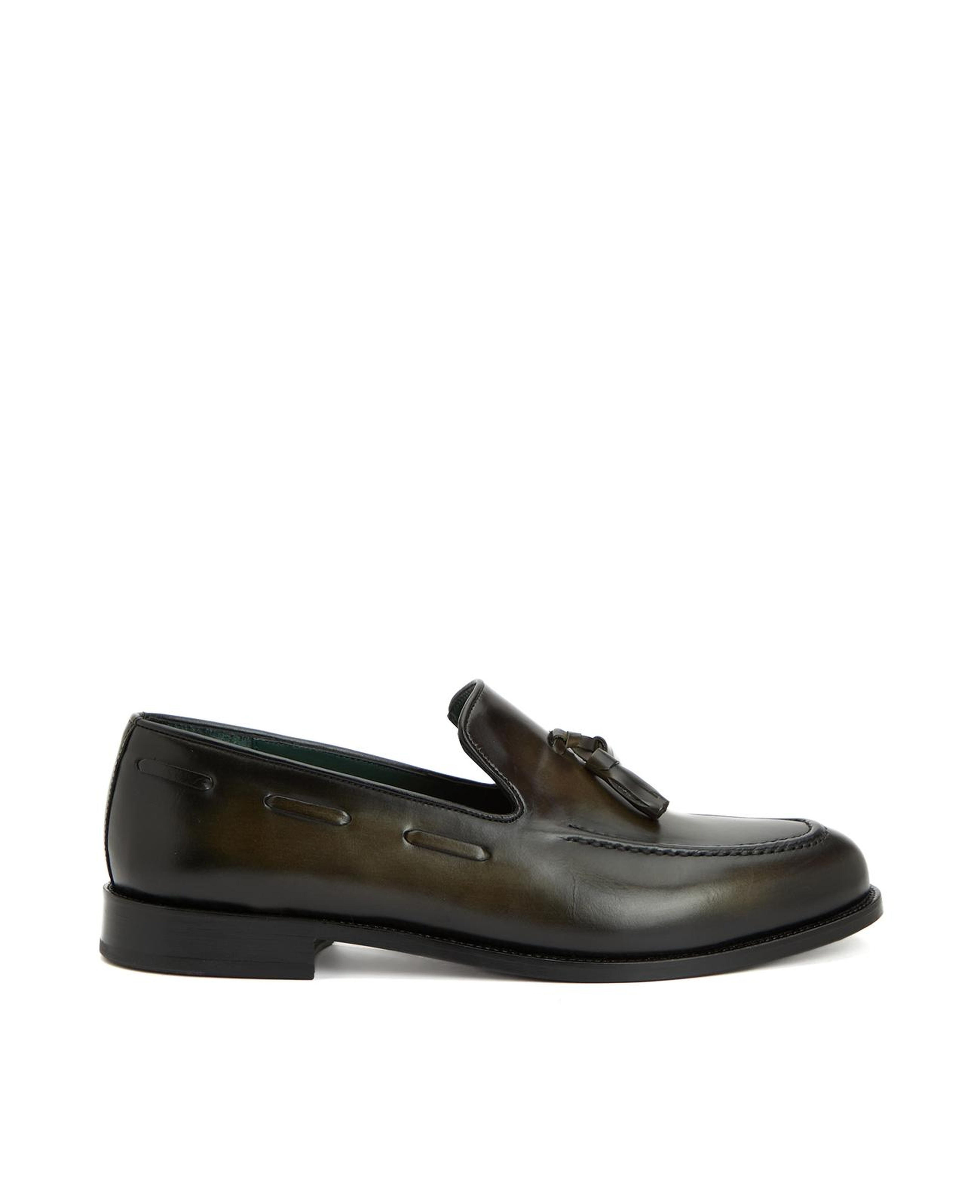 George Hogg Icons Erkek Haki Deri Loafer