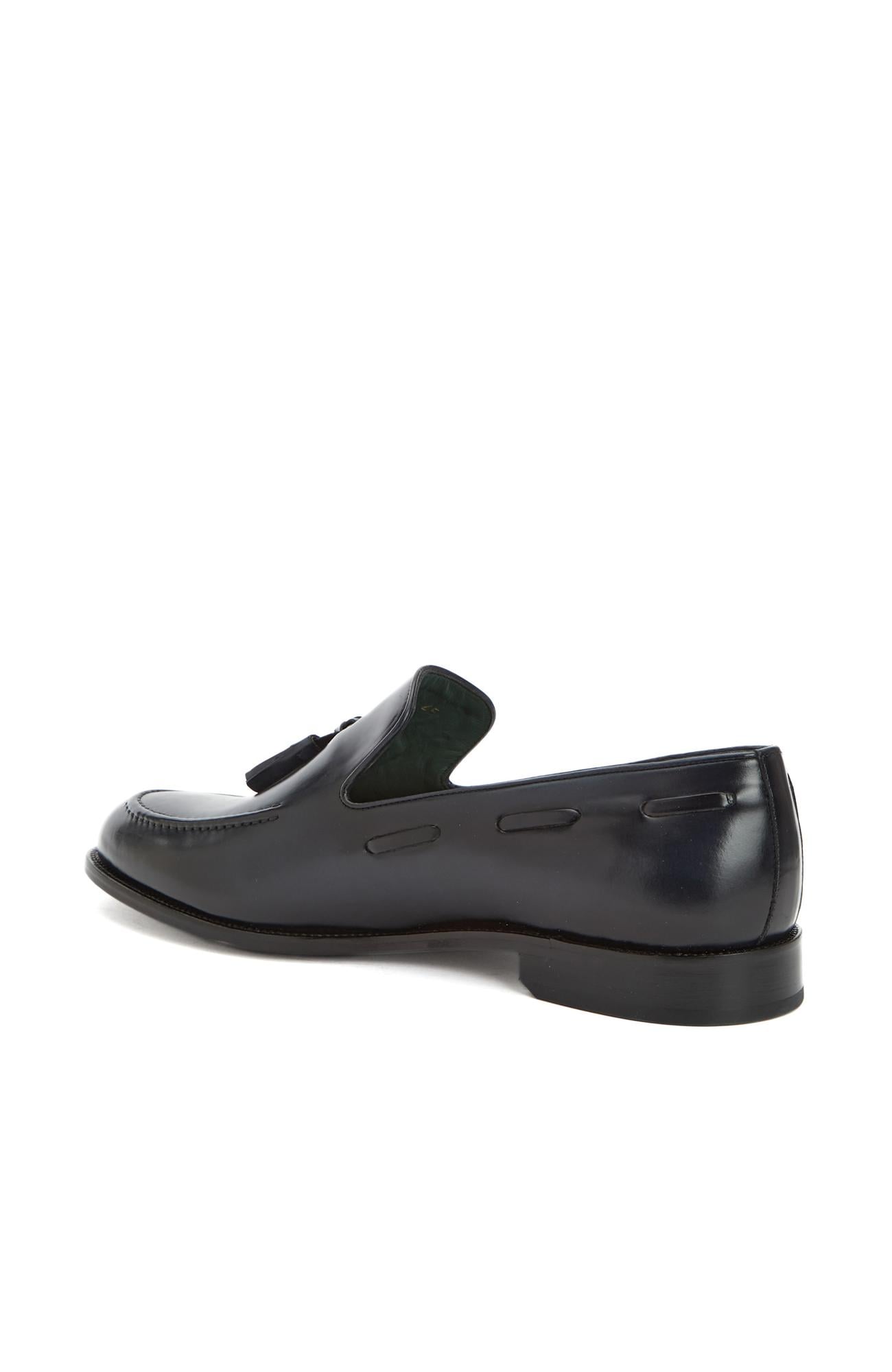 George Hogg Icons Erkek Lacivert Deri Loafer