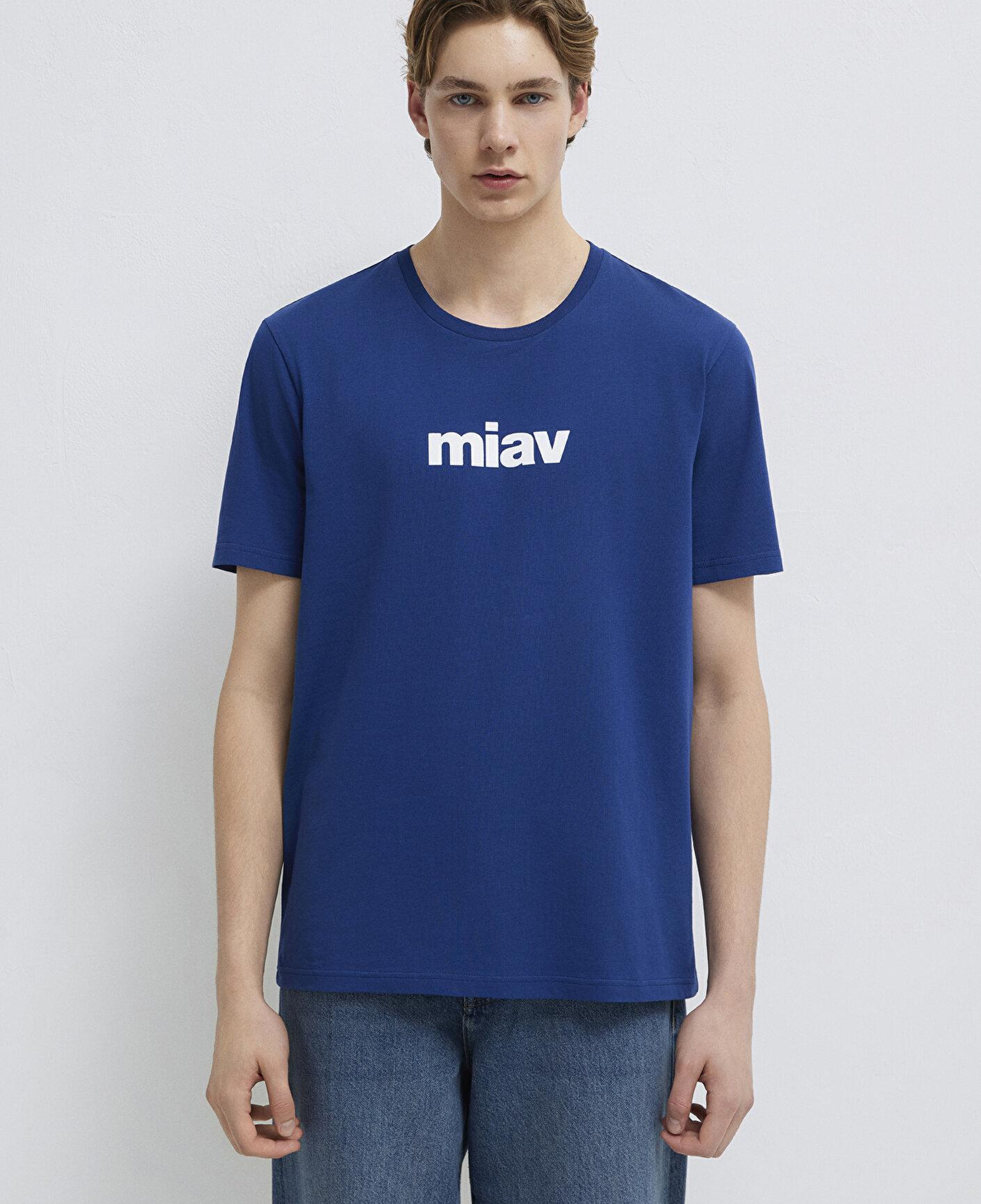 Mavi Miav Baskılı Mavi Tişört Regular Fit / Normal Kesim 067153-70722