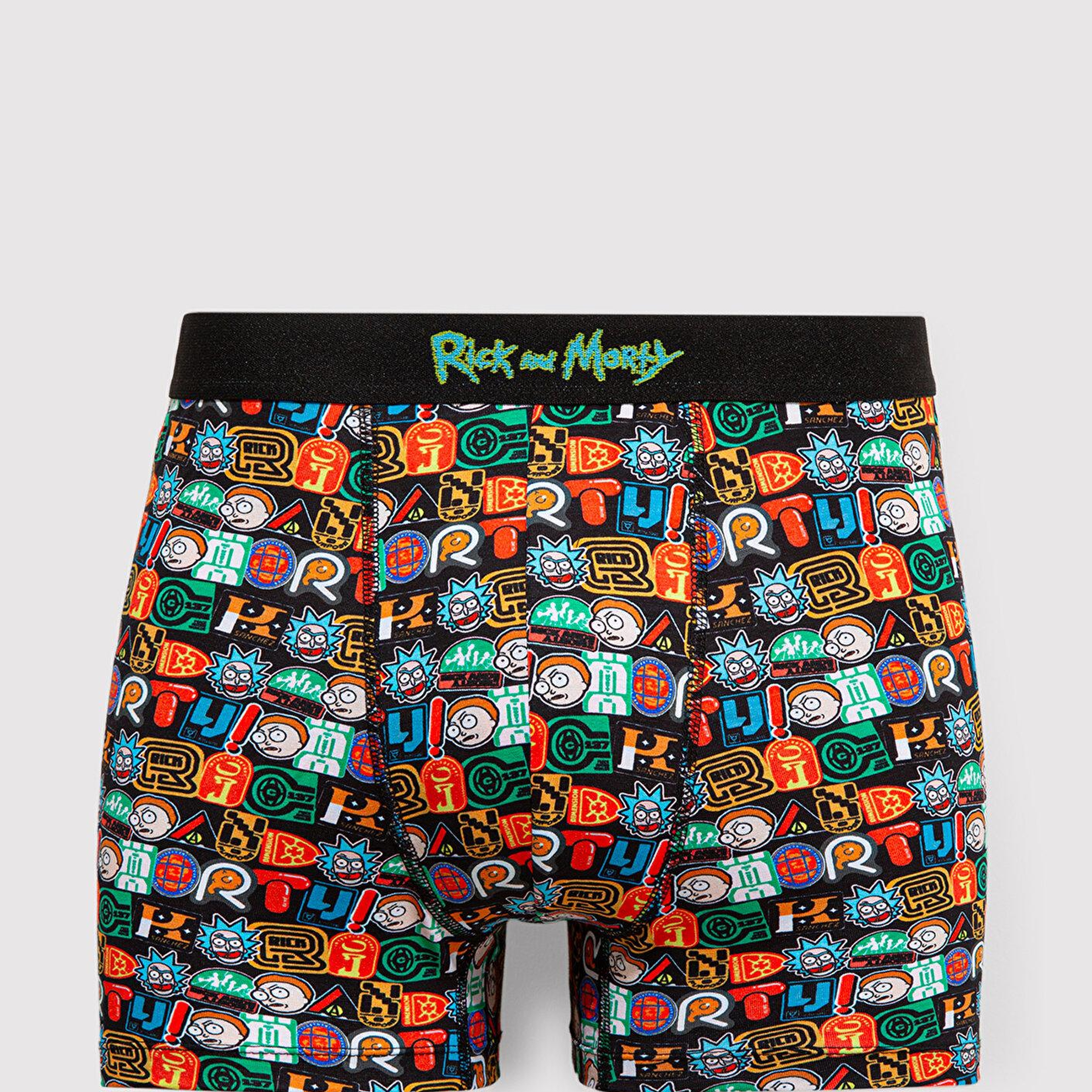 Mavi Rick And Morty Baskılı Renkli Boxer 0911985-34621