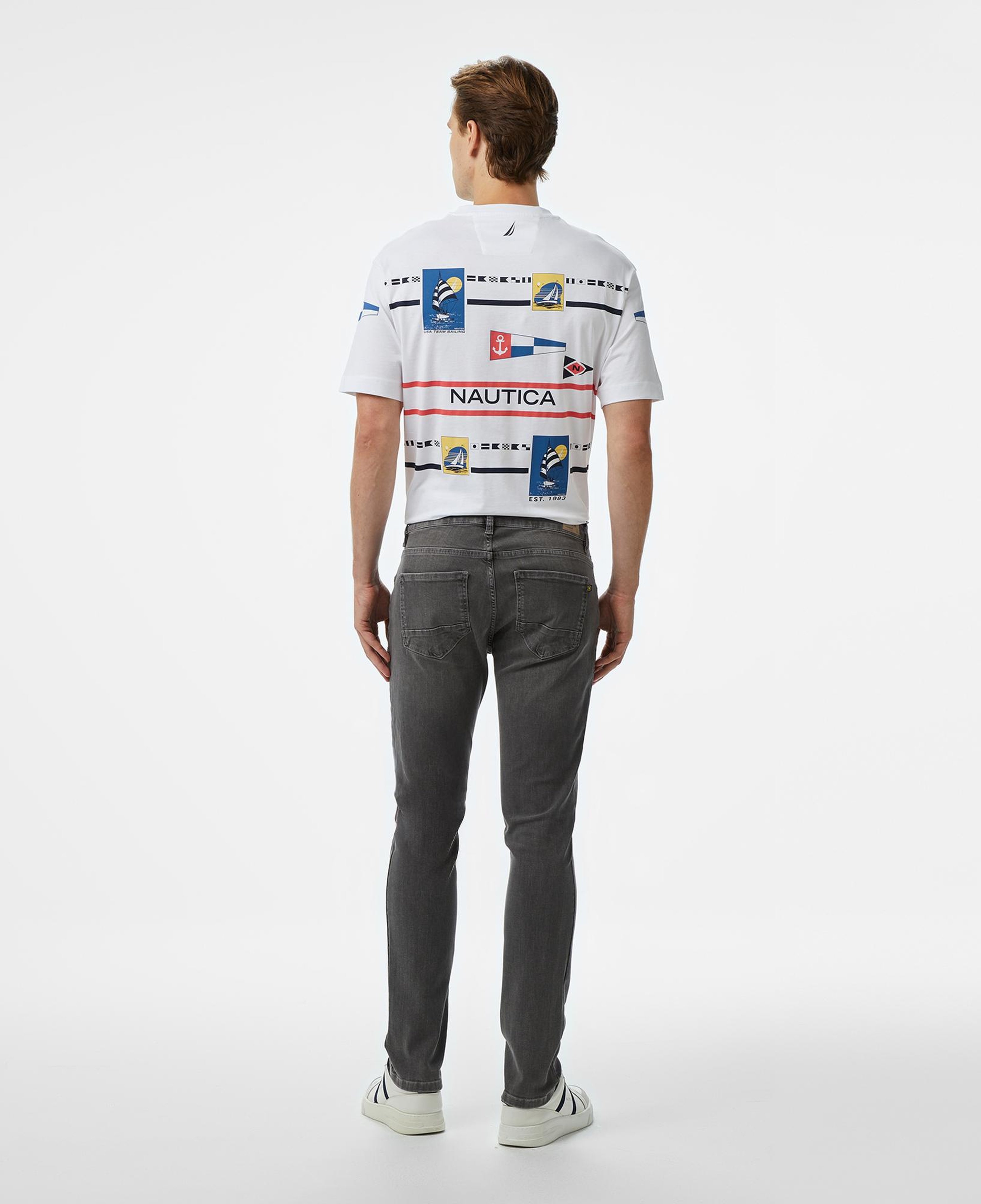 Nautica Erkek Gri Slim Fit Jean