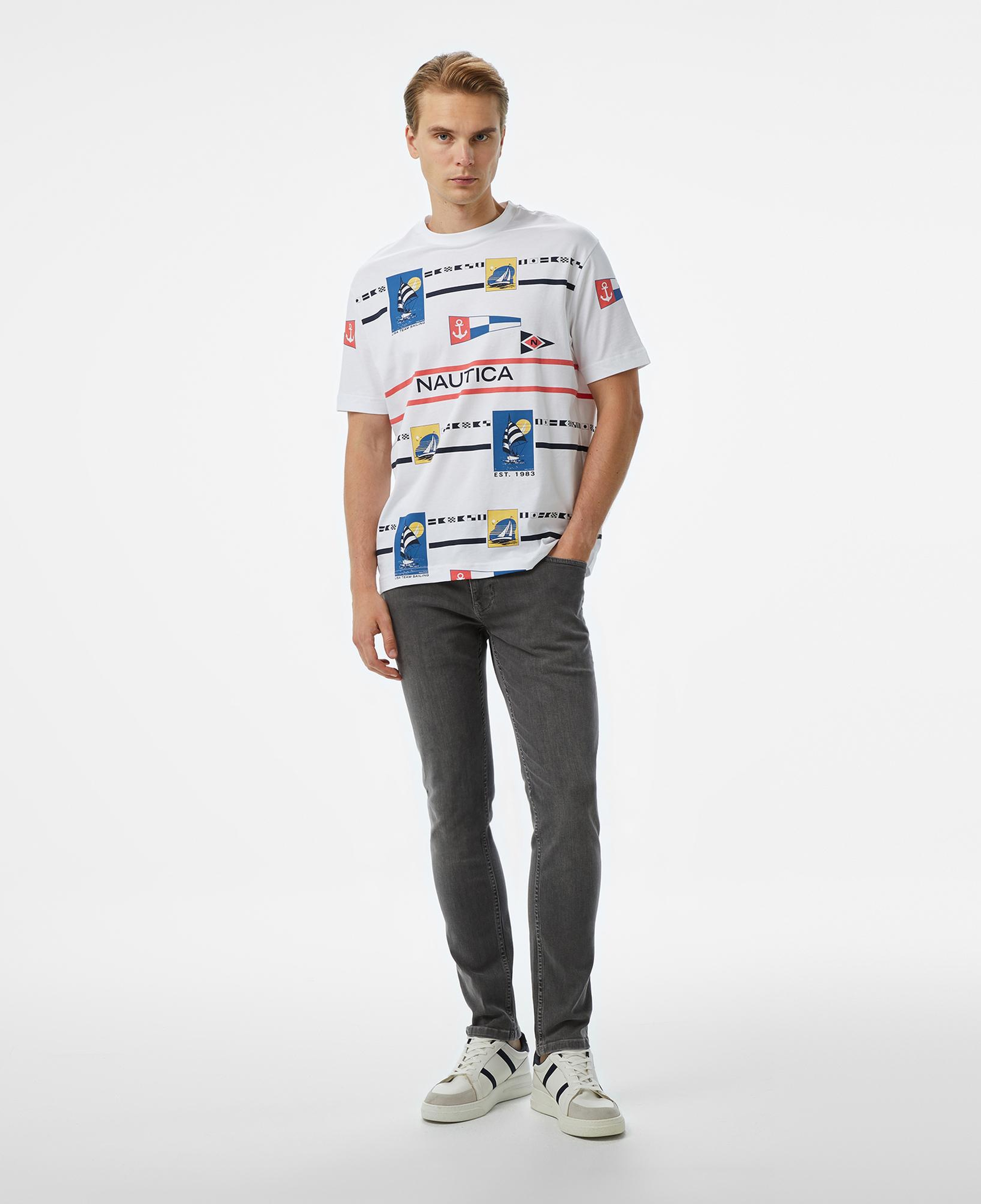 Nautica Erkek Gri Slim Fit Jean