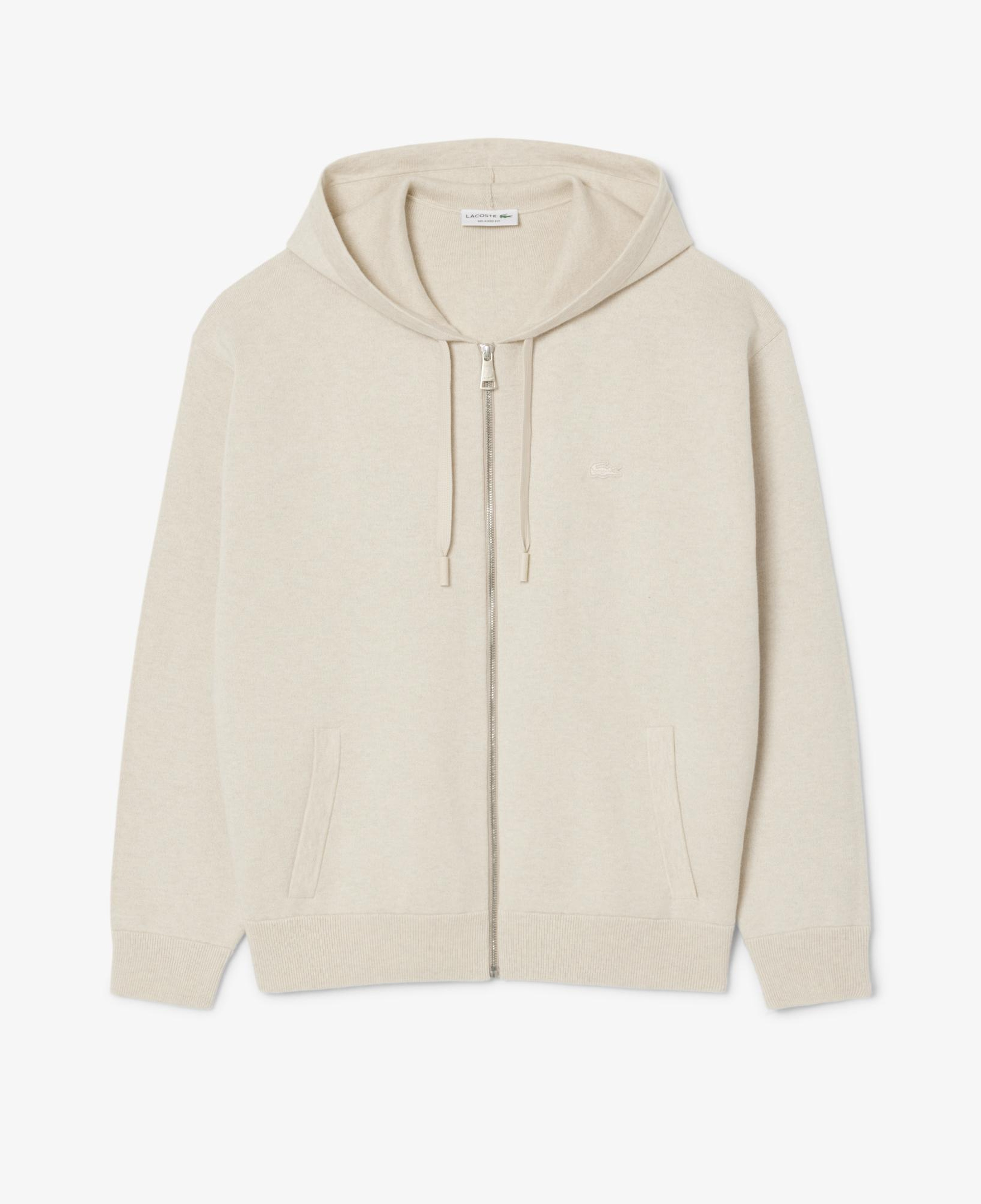 Erkek Relaxed Fit Kapüşonlu Bej Hoodie