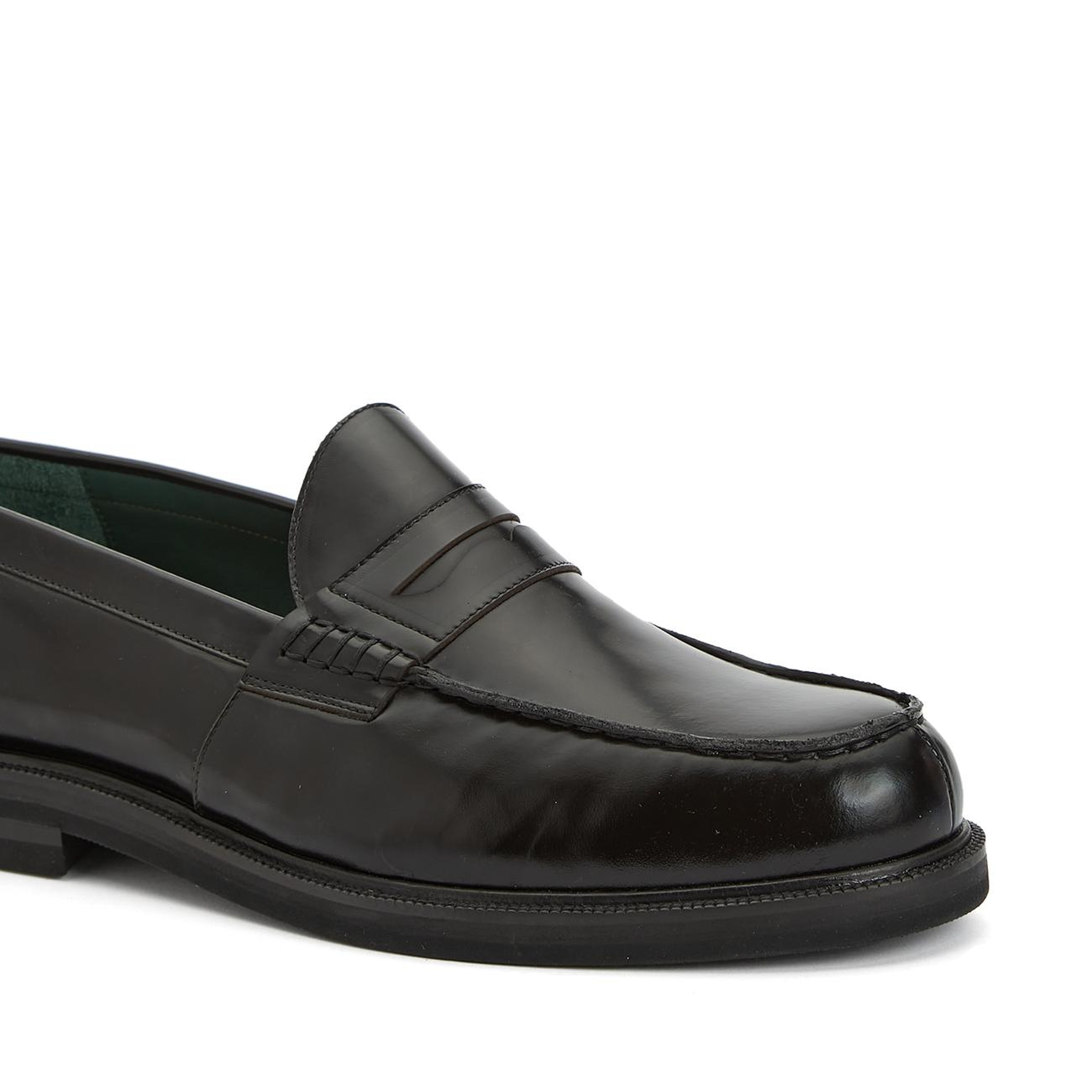 George Hogg Erkek Siyah Deri Loafer