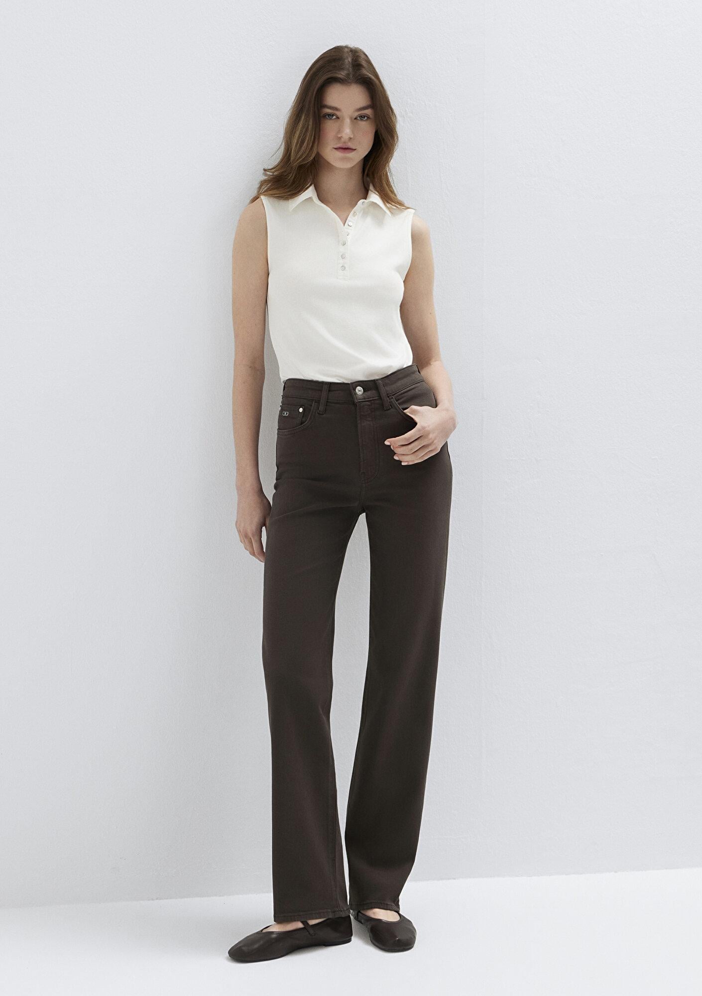 Mavi Sky Classic Denim Koyu Kahverengi Gabardin Pantolon 1010627-A3931