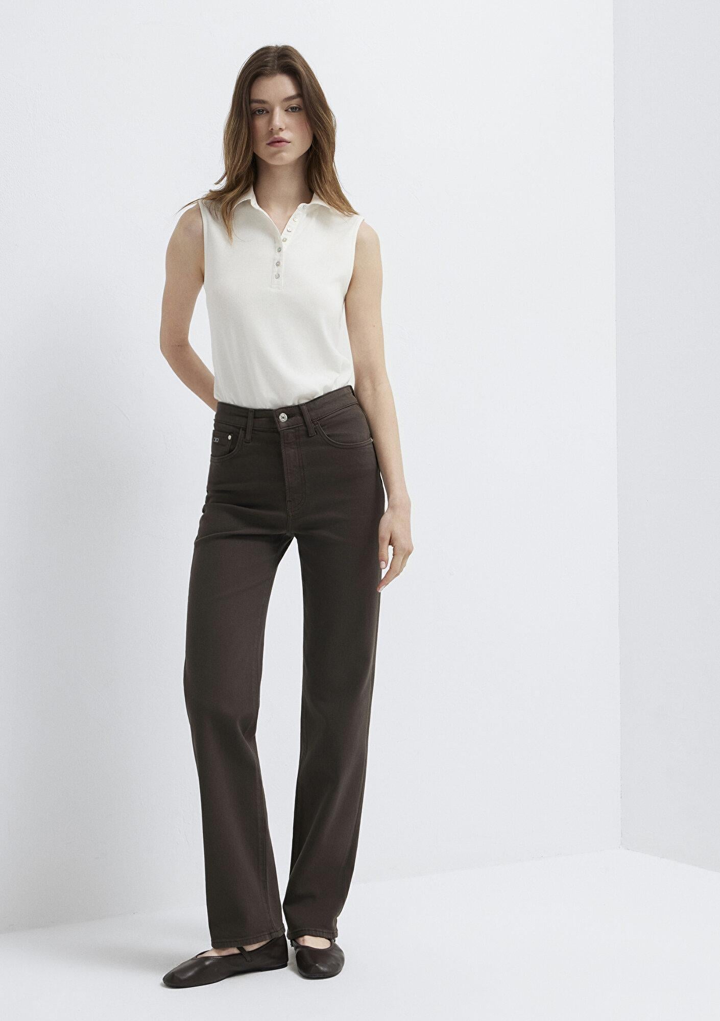 Mavi Sky Classic Denim Koyu Kahverengi Gabardin Pantolon 1010627-A3931