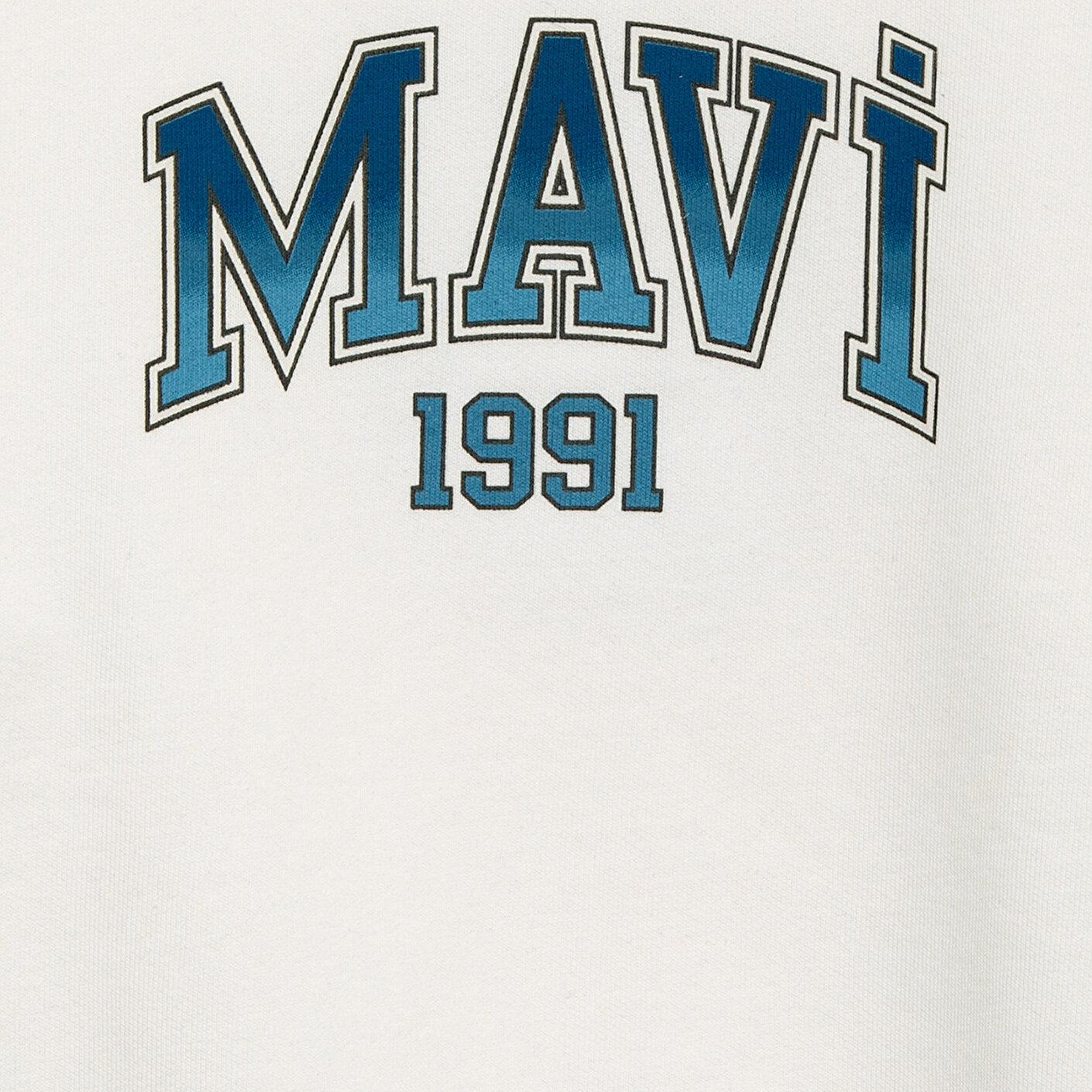 Mavi Mavi Logo Baskılı Ekru Sweatshirt 6S10218-70057