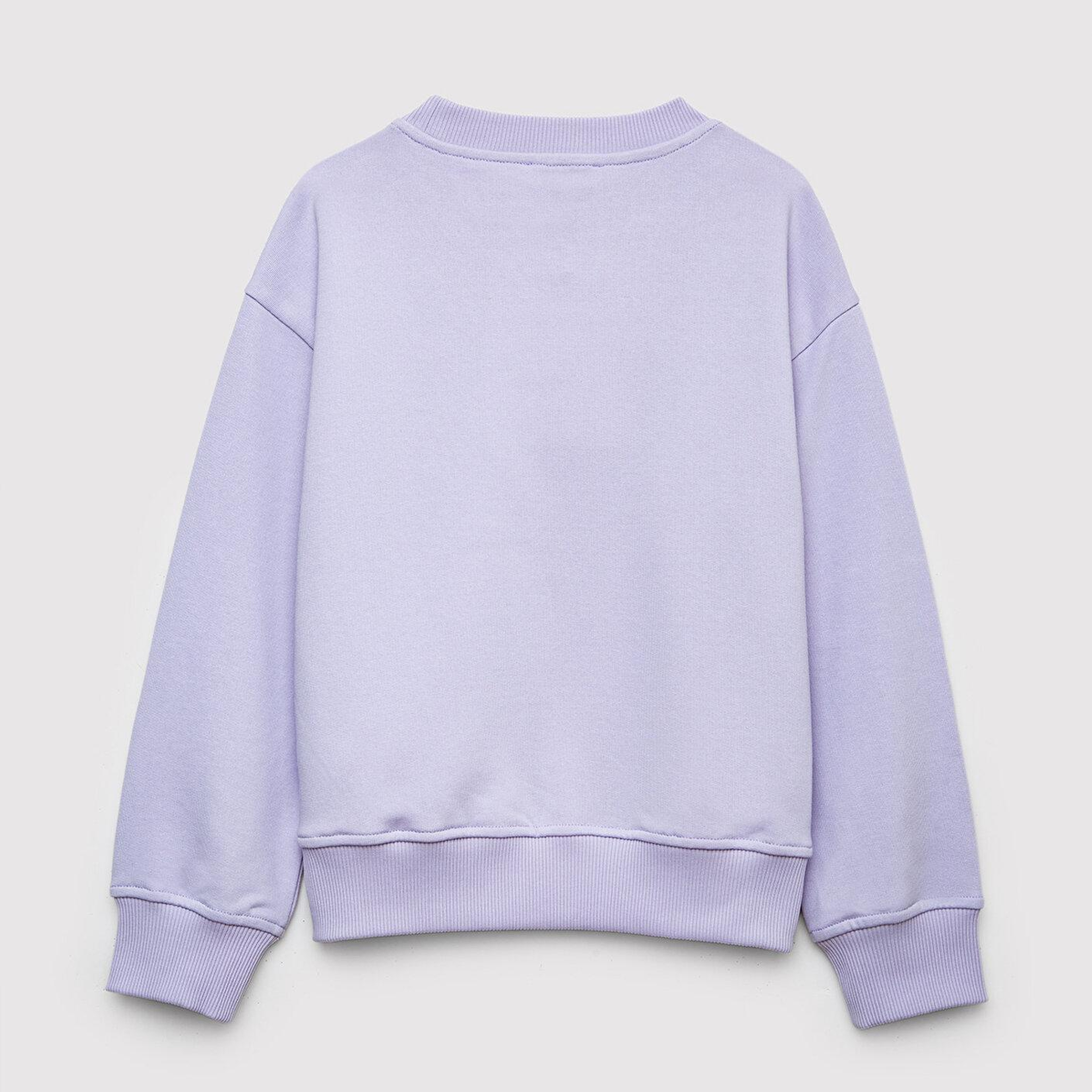 Mavi Kedi Baskılı Mor Sweatshirt 7S10210-70523