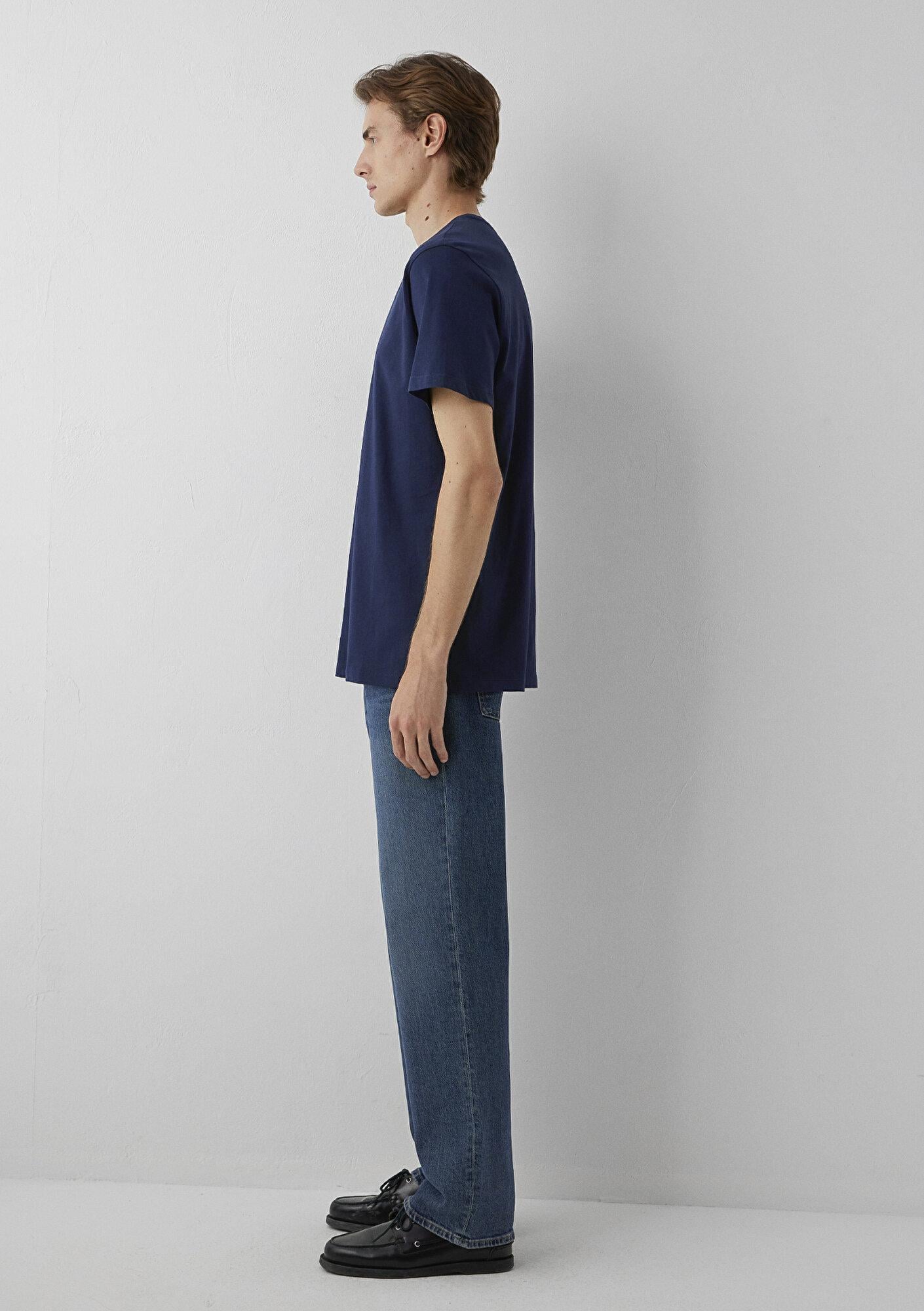 Mavi Lacivert Basic Tişört Slim Fit / Dar Kesim 065574-70497