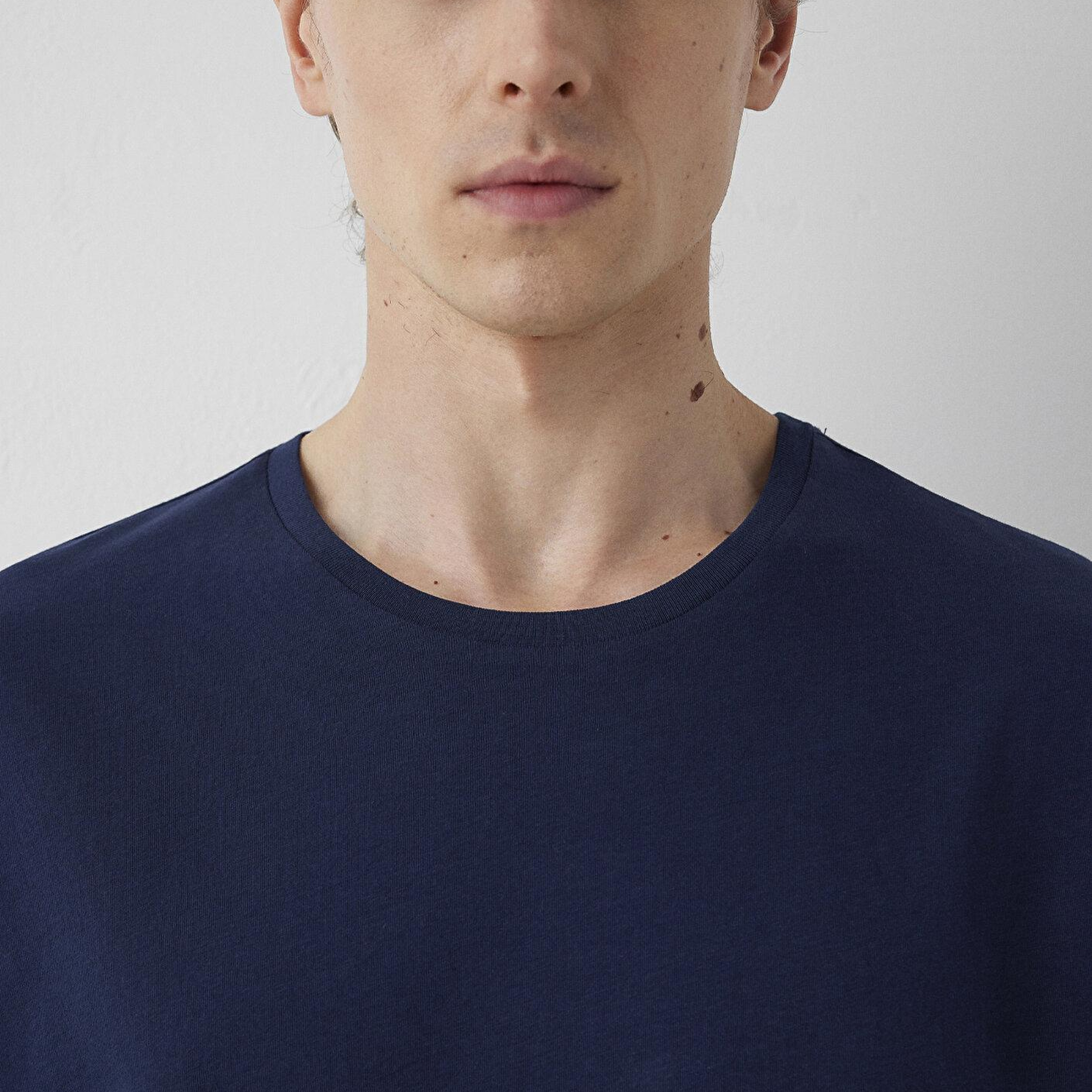 Mavi Lacivert Basic Tişört Slim Fit / Dar Kesim 065574-70497