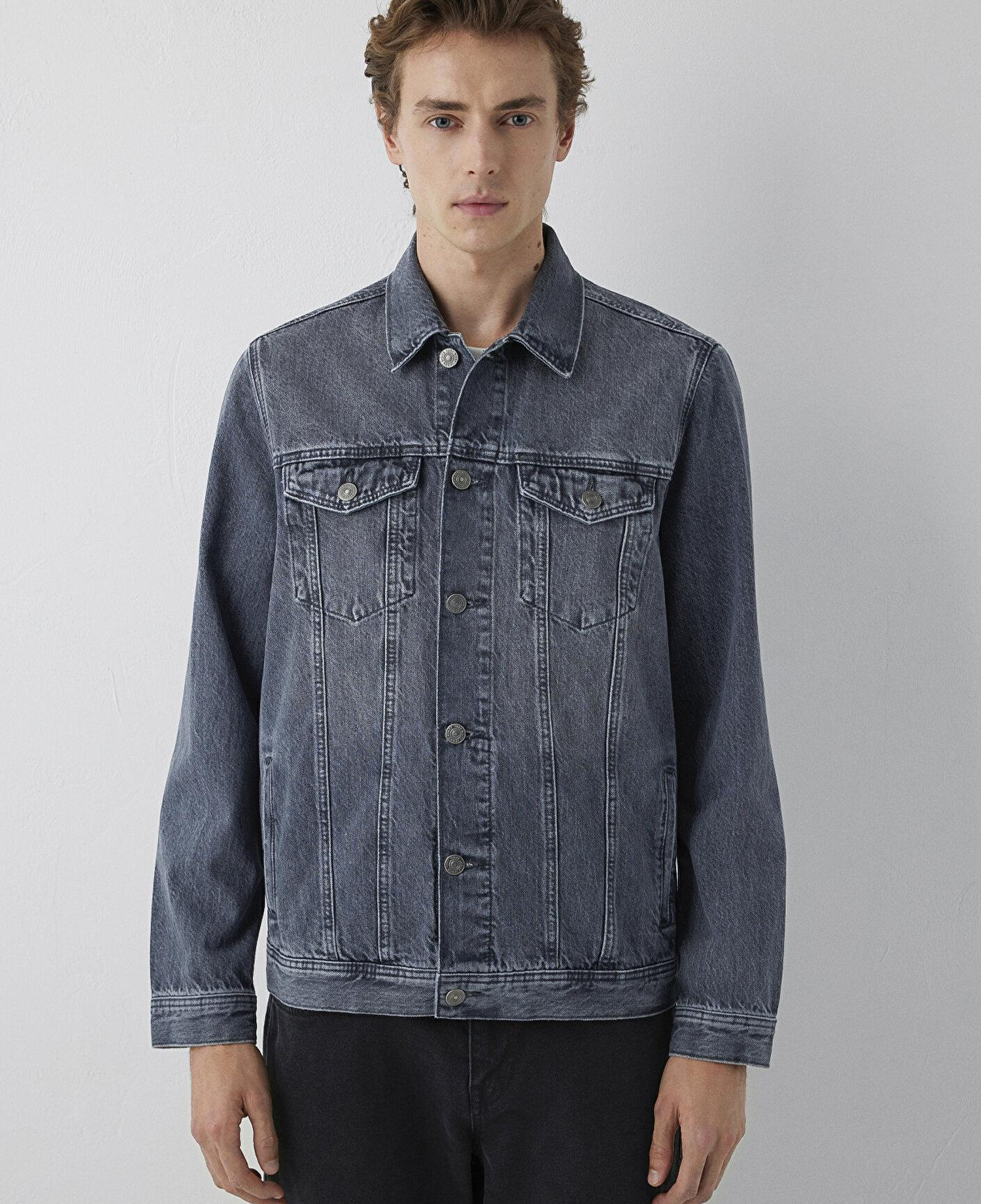 Mavi Drake Classic Denim Gri Denim Ceket 010143-A4066