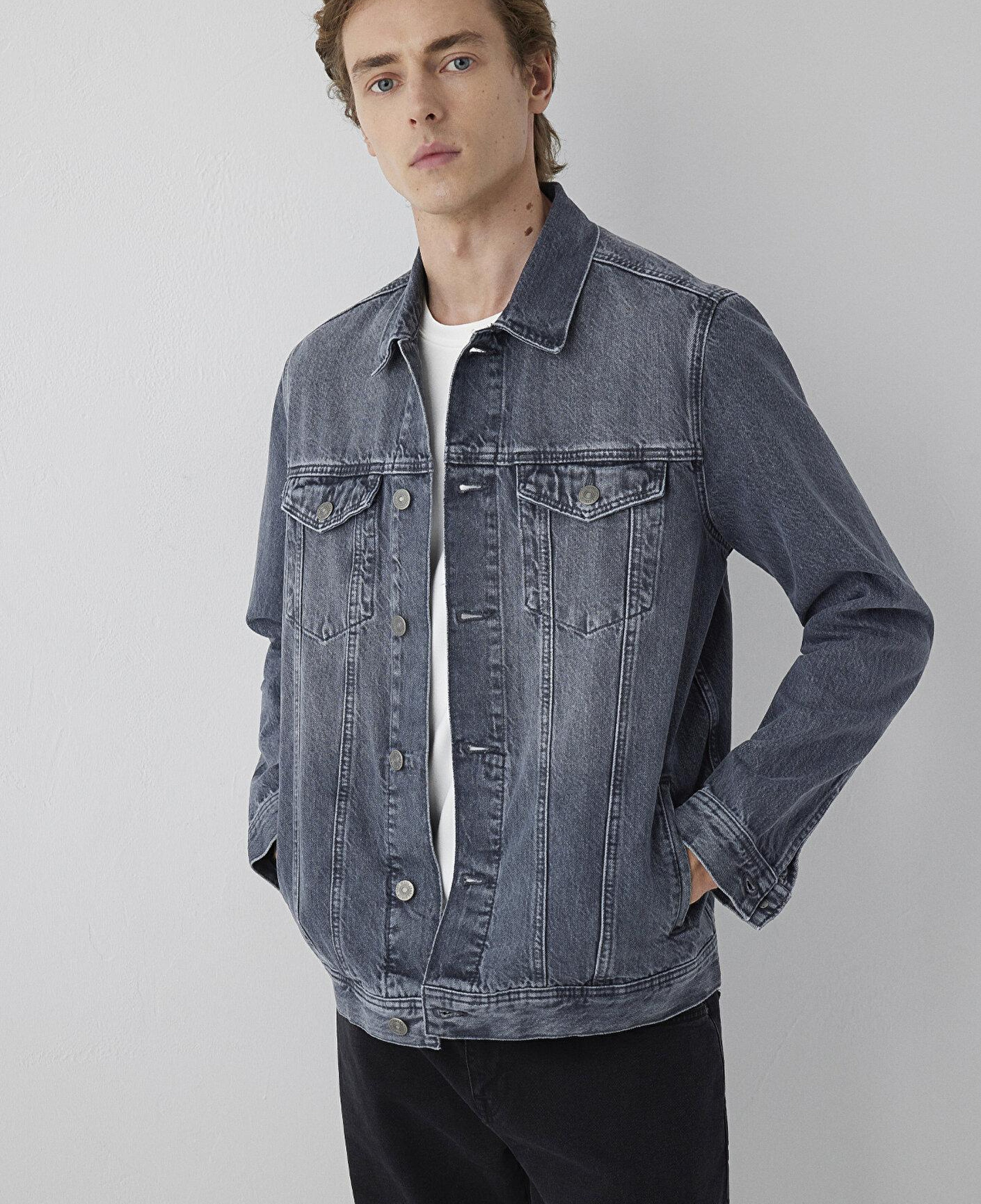 Mavi Drake Classic Denim Gri Denim Ceket 010143-A4066