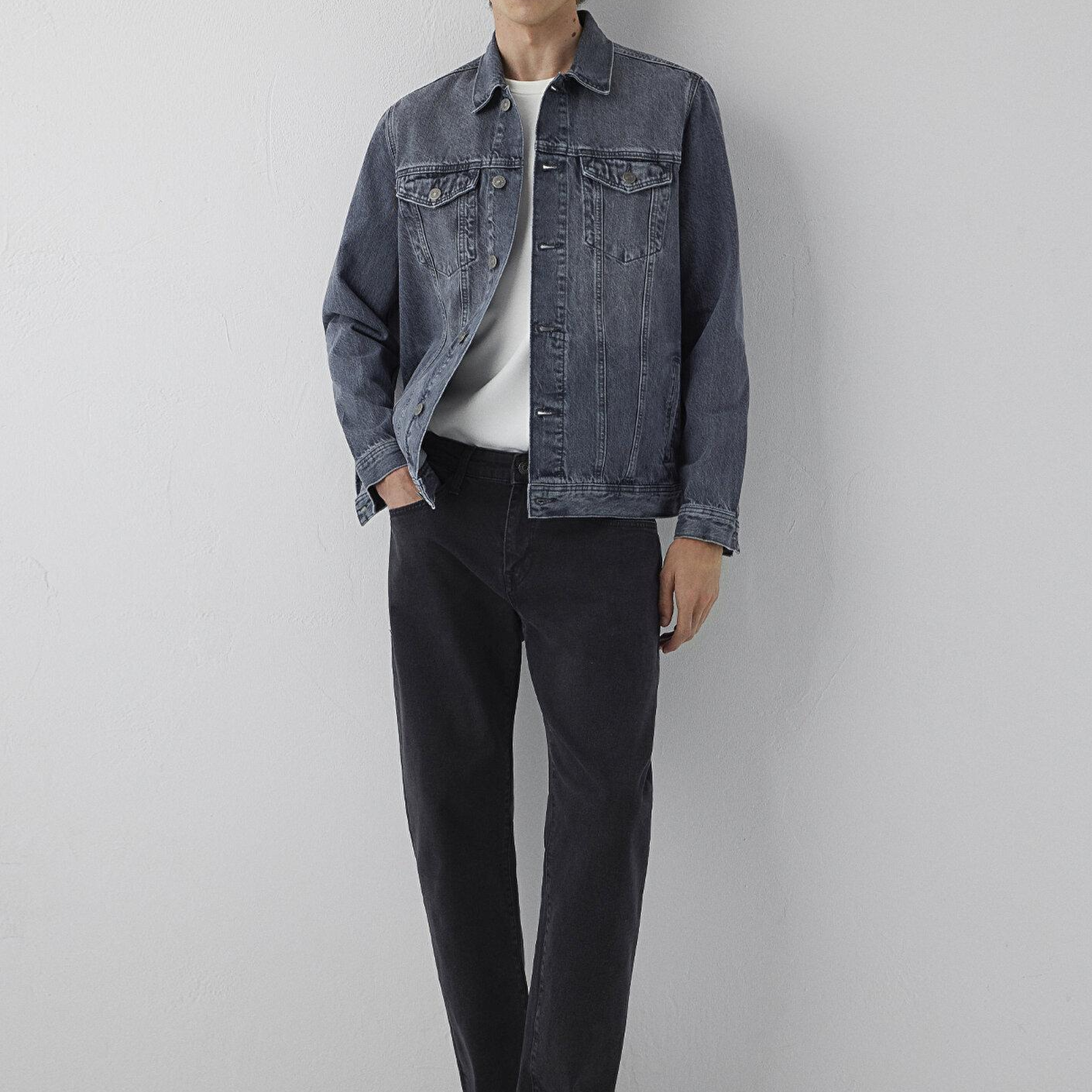 Mavi Drake Classic Denim Gri Denim Ceket 010143-A4066