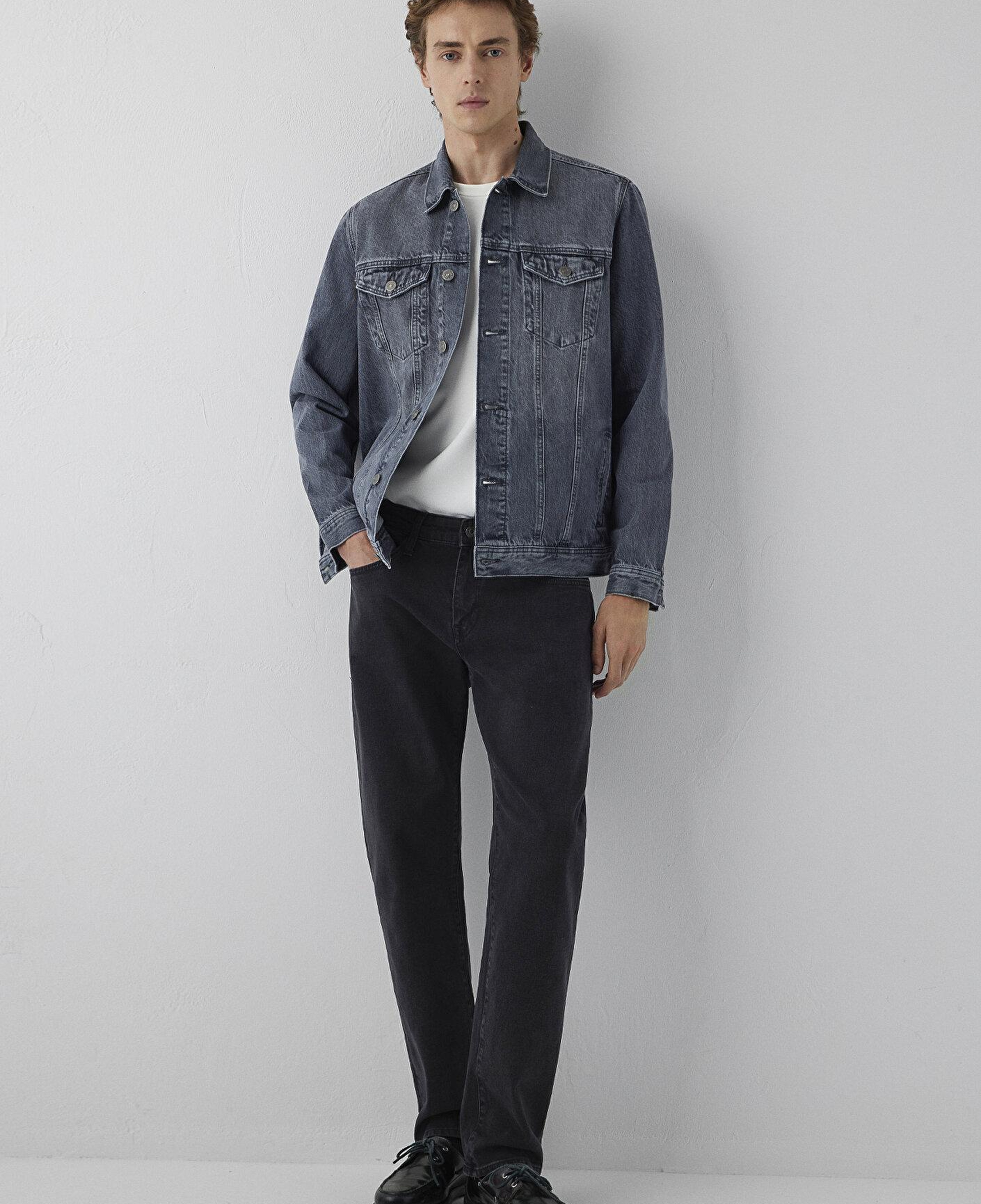 Mavi Drake Classic Denim Gri Denim Ceket 010143-A4066