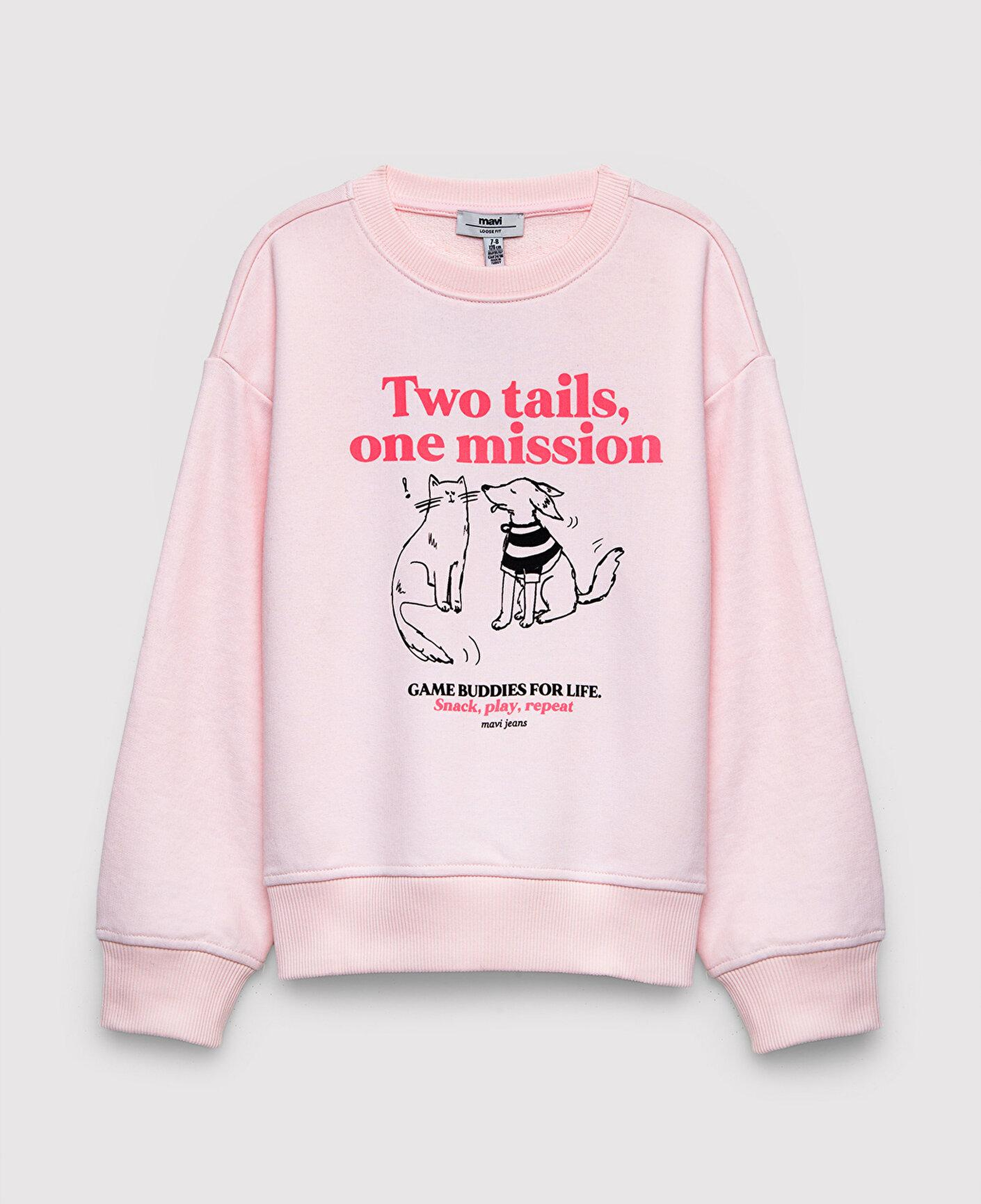 Mavi Baskılı Pembe Sweatshirt 7S10212-91487