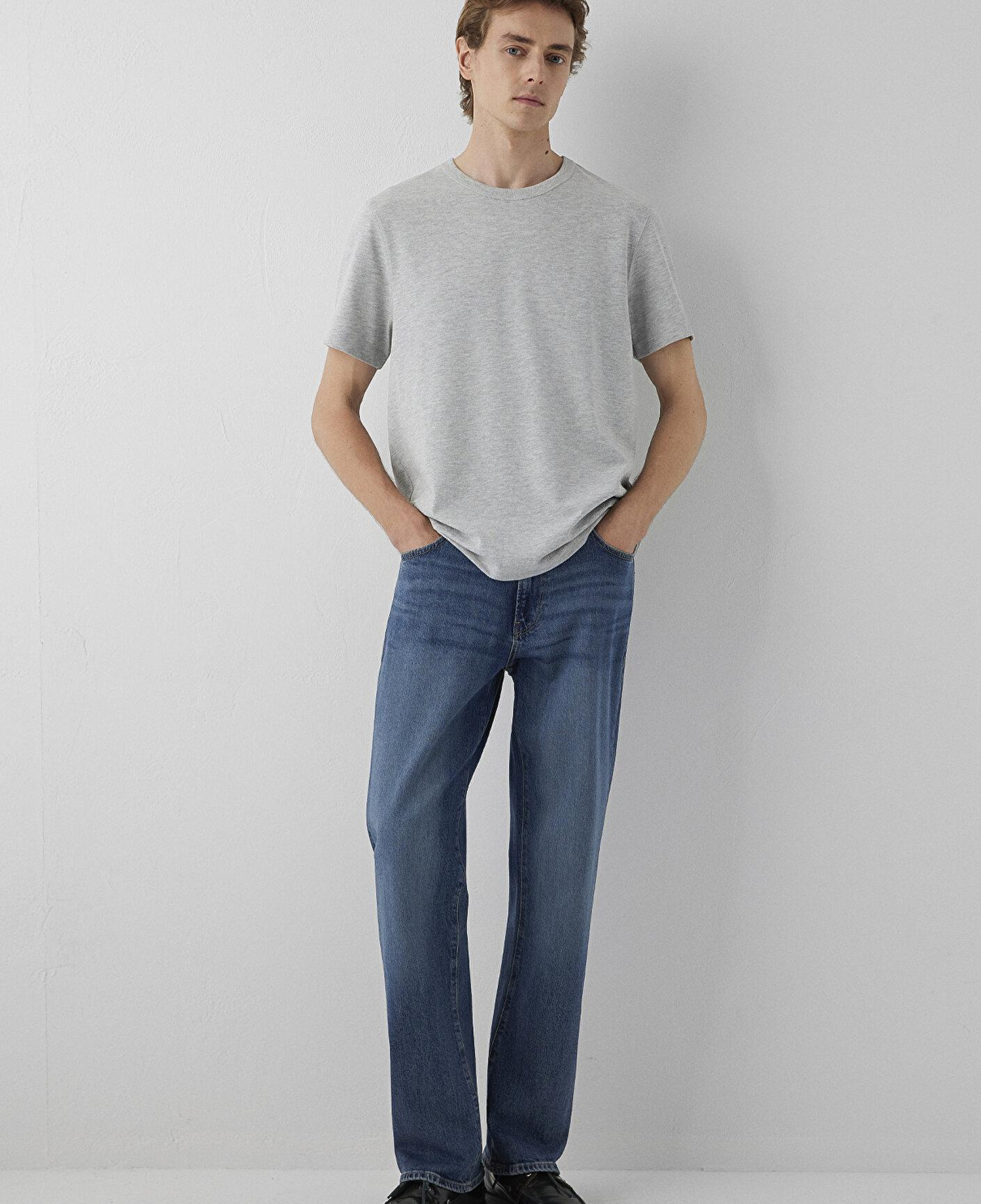Mavi Gri Basic Tişört Regular Fit / Normal Kesim 0613509-80018